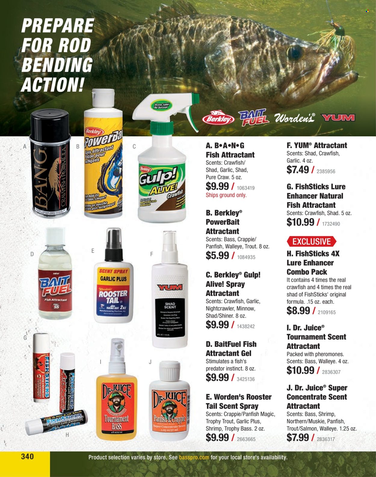 thumbnail - Bass Pro Shops Flyer - Sales products - shiner. Page 340.
