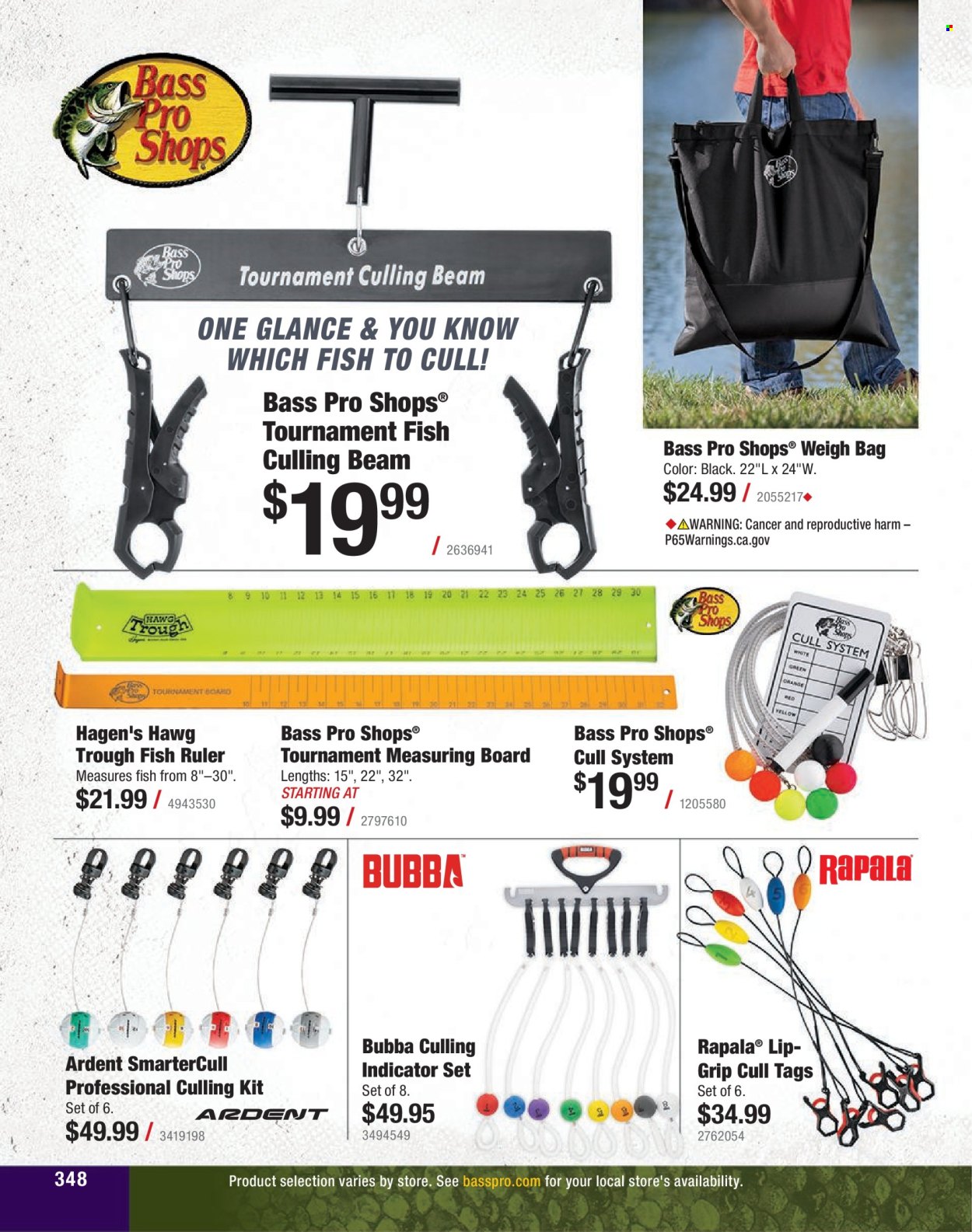 thumbnail - Bass Pro Shops Flyer - Sales products - bag, Bass Pro. Page 348.