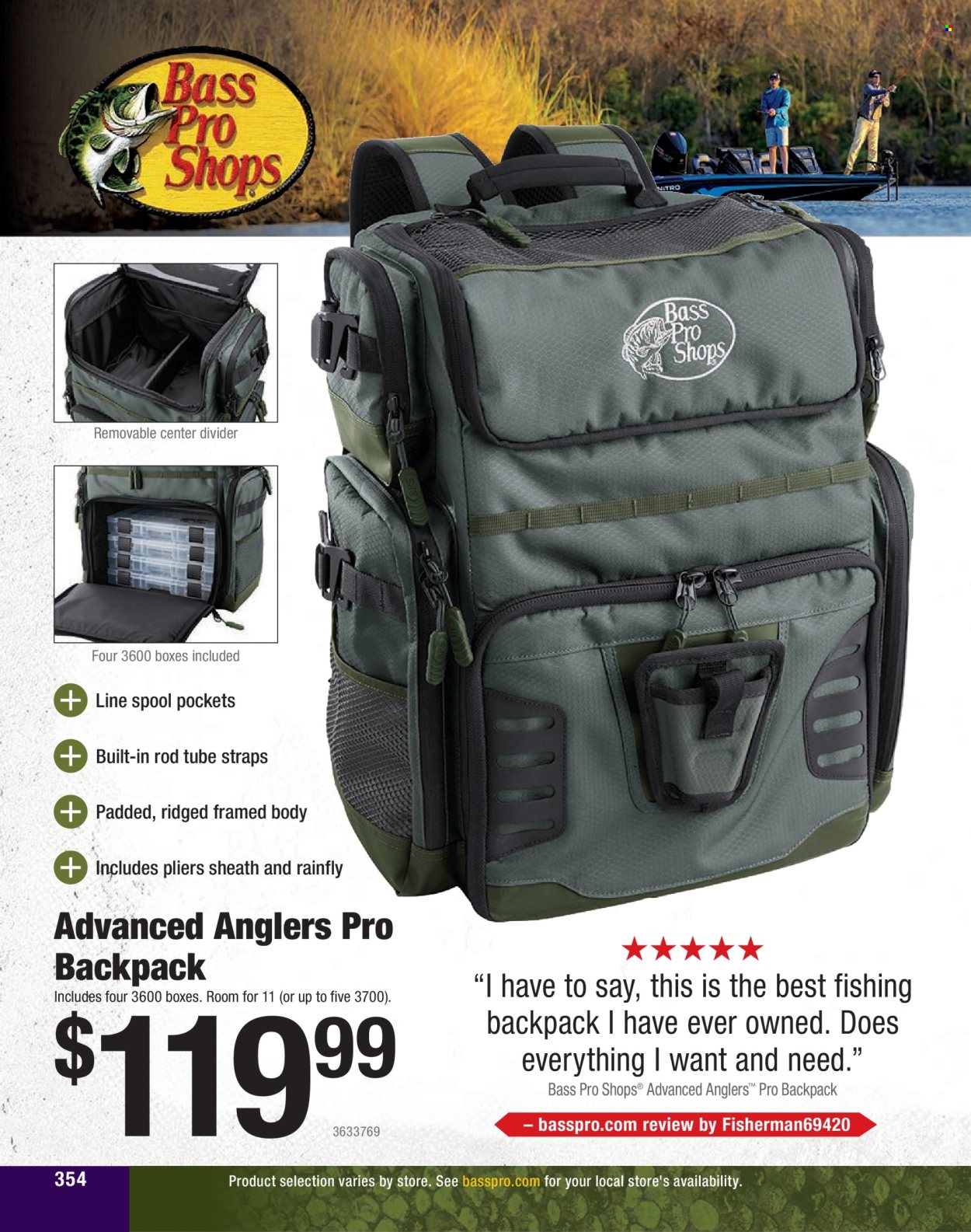 thumbnail - Bass Pro Shops Flyer - Sales products - Bass Pro. Page 354.