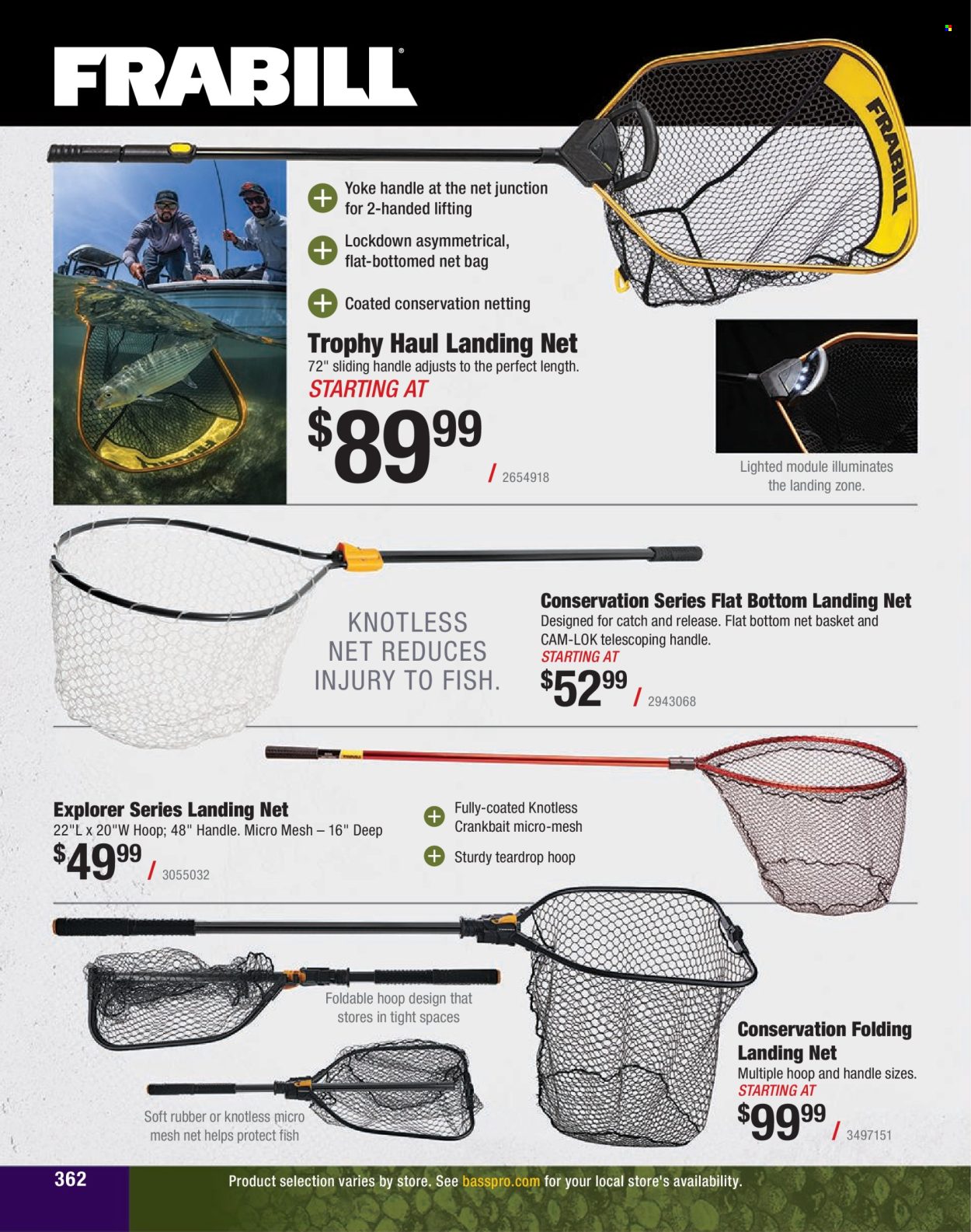 thumbnail - Bass Pro Shops Flyer - Sales products - fishing accessories. Page 362.