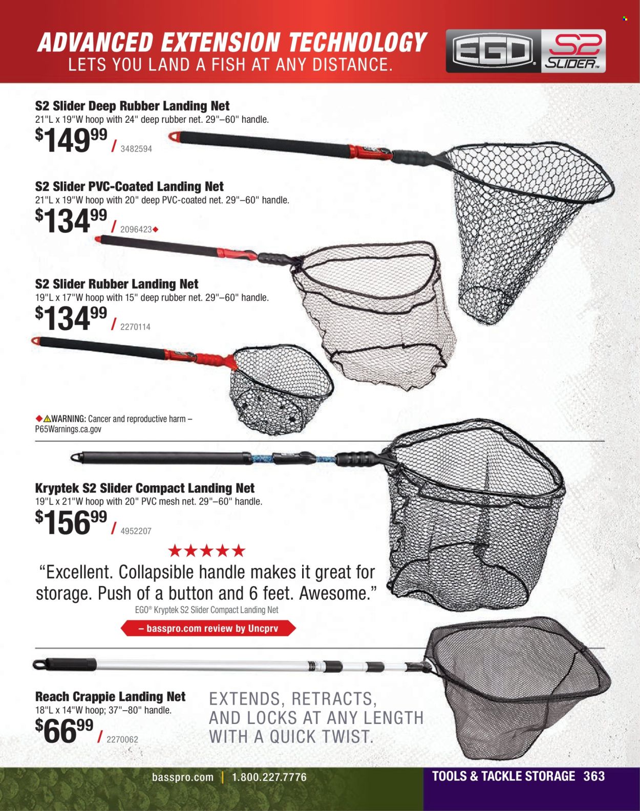 thumbnail - Bass Pro Shops Flyer - Sales products - Ego, fishing accessories. Page 363.