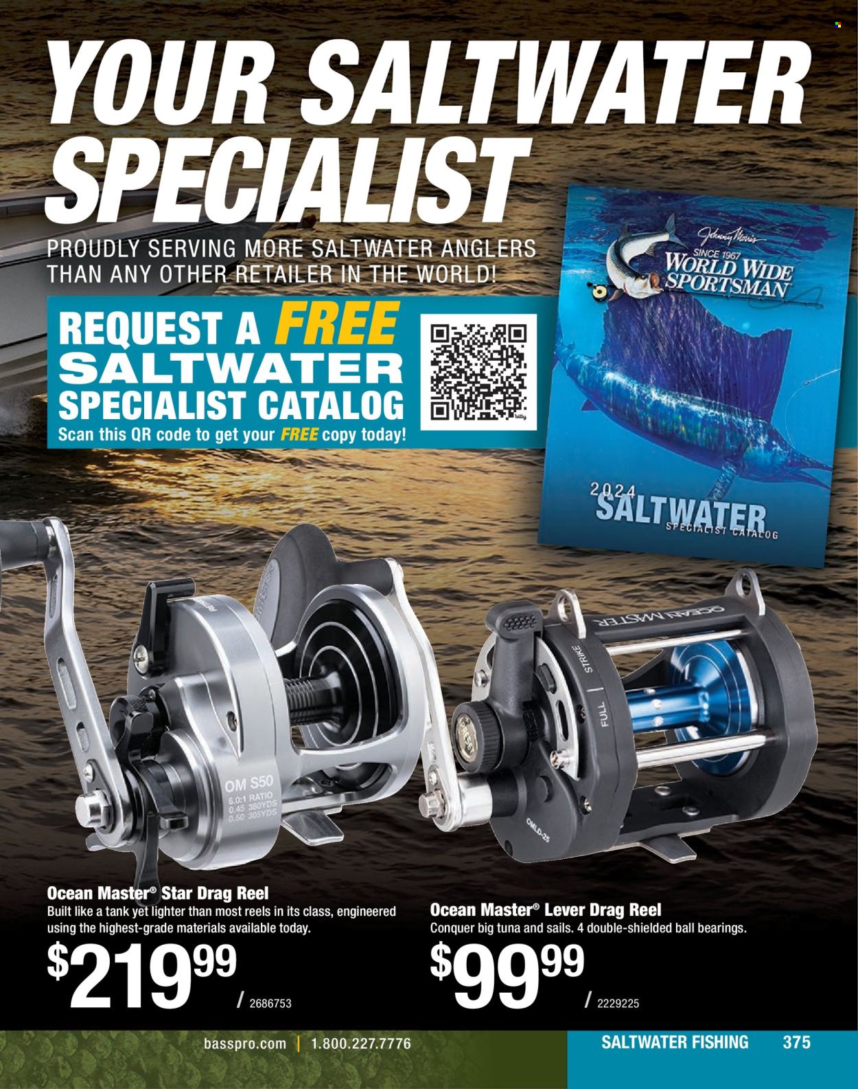 thumbnail - Bass Pro Shops Flyer - Sales products - reel, tank. Page 375.