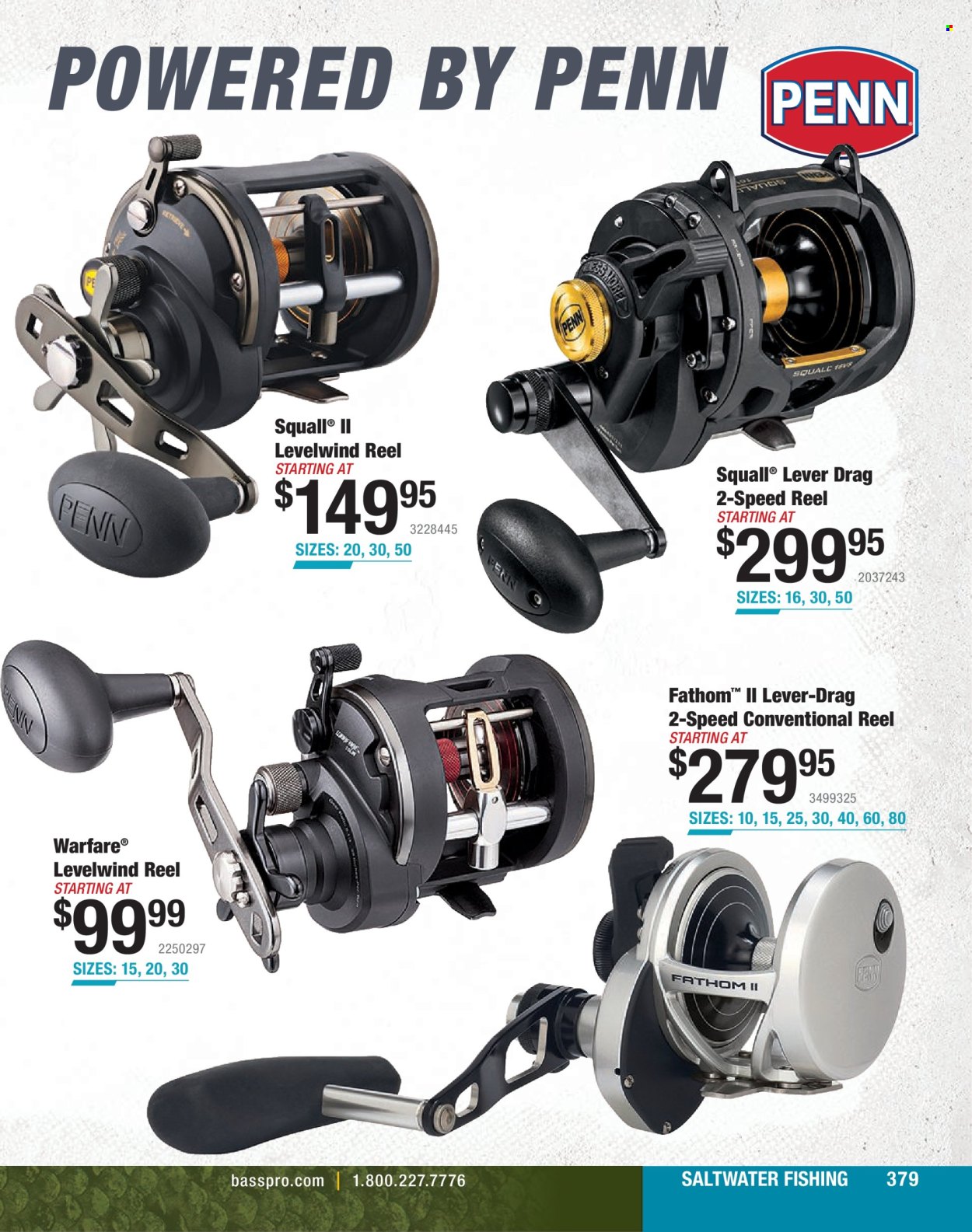thumbnail - Bass Pro Shops Flyer - Sales products - reel, fishing rod, Penn. Page 379.
