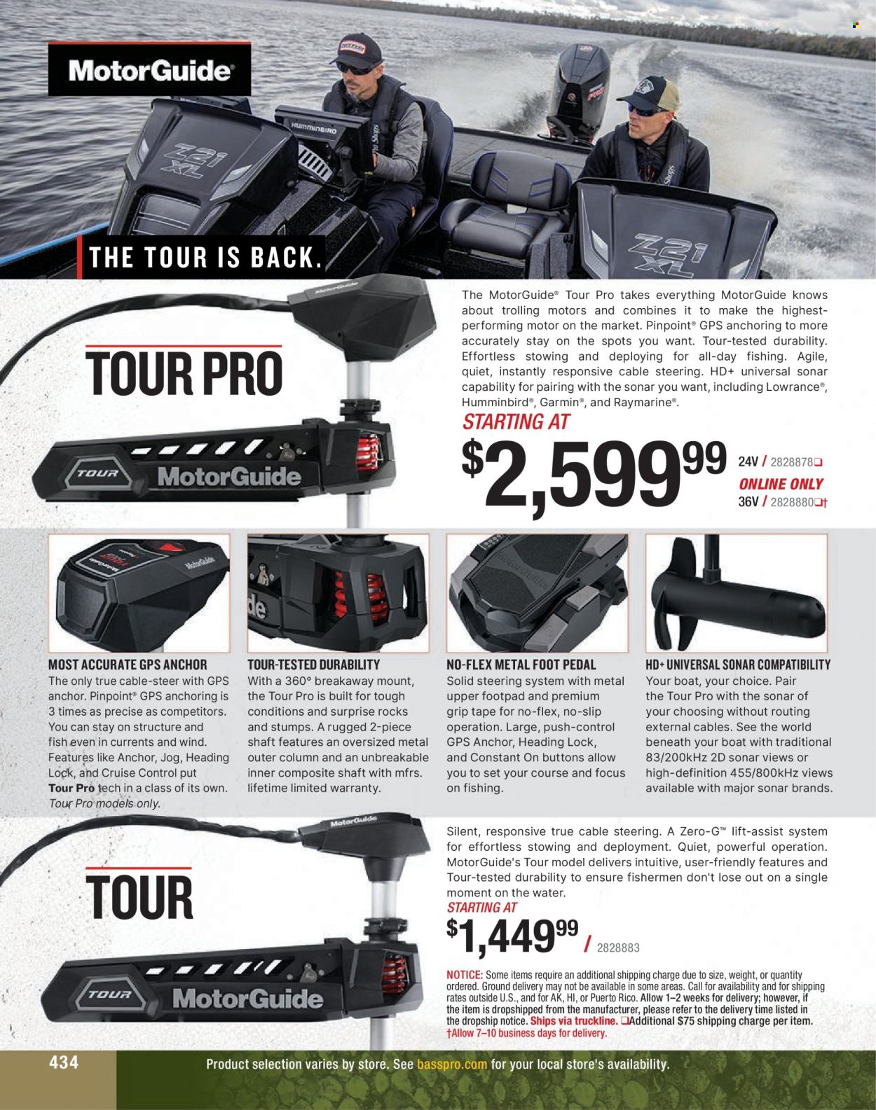 thumbnail - Bass Pro Shops Flyer - Sales products - Garmin, Anchor, Lowrance. Page 434.