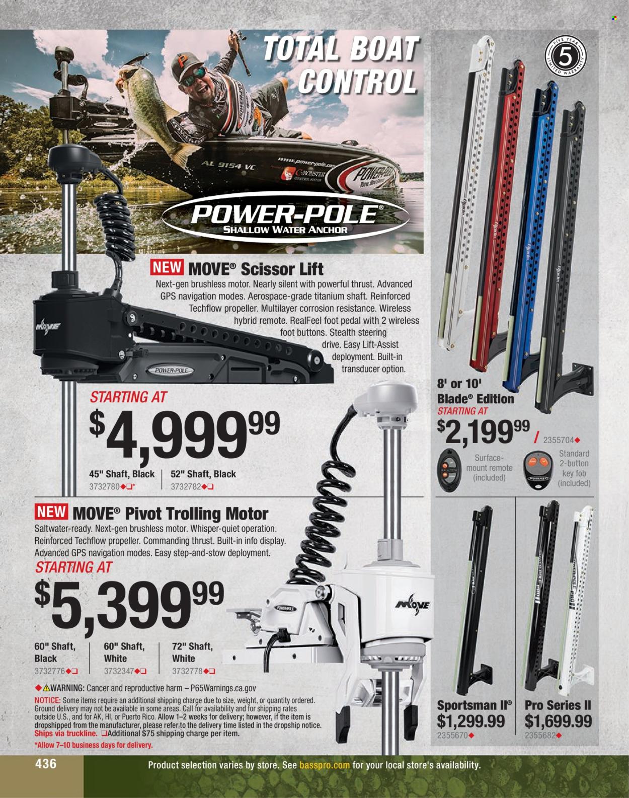 thumbnail - Bass Pro Shops Flyer - Sales products - gps navigation, boat. Page 436.