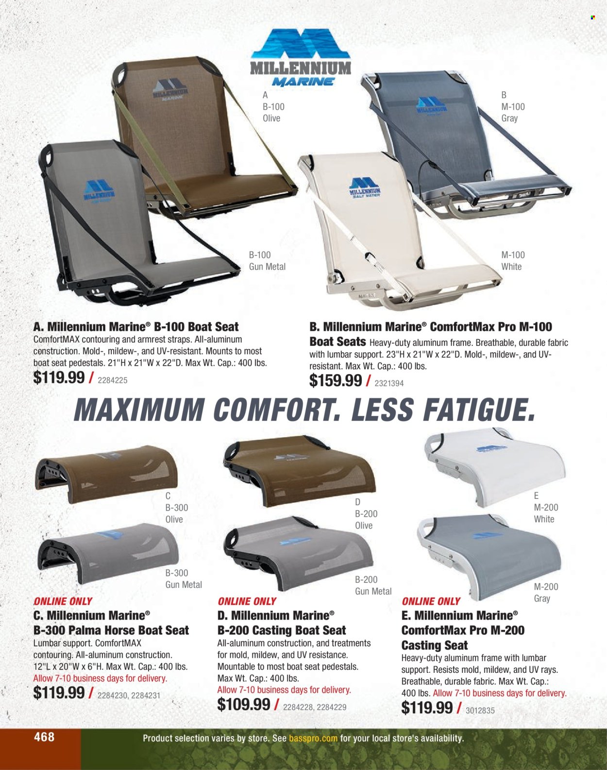 thumbnail - Bass Pro Shops Flyer - Sales products - boat seat. Page 468.