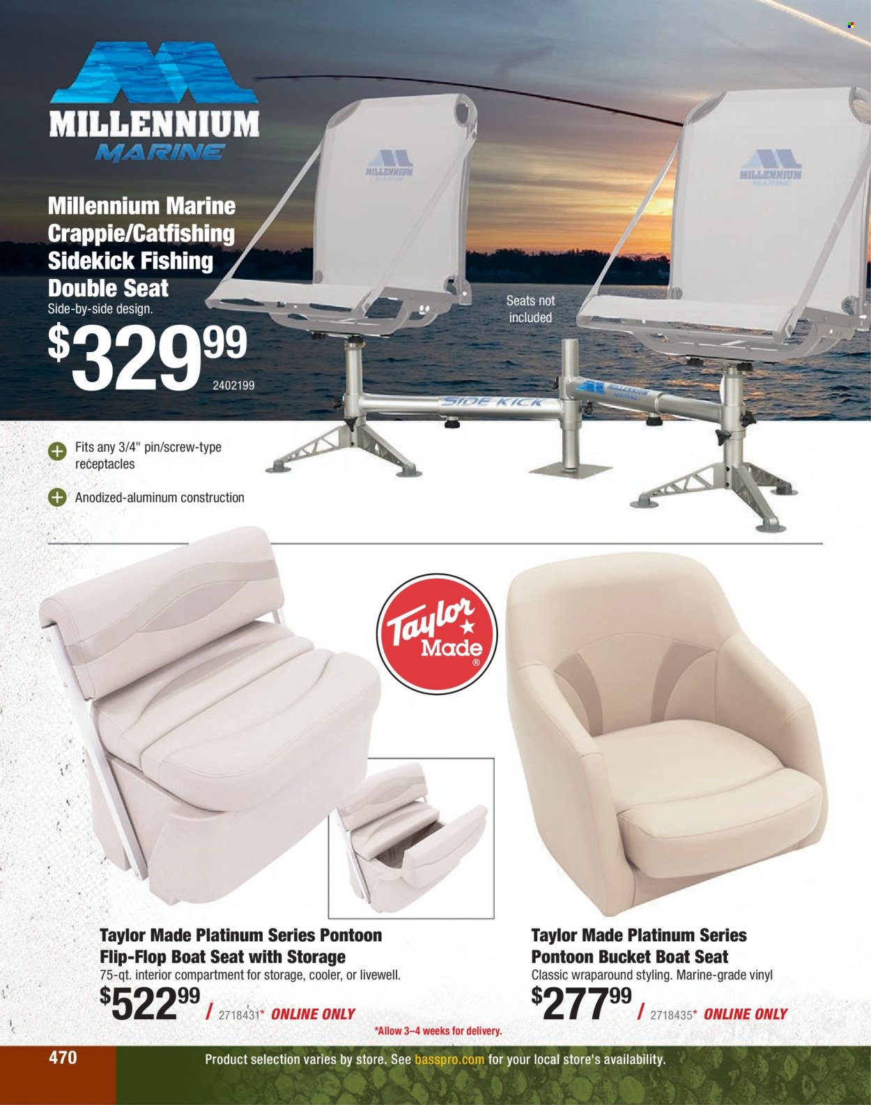 thumbnail - Bass Pro Shops Flyer - Sales products - boat seat. Page 470.