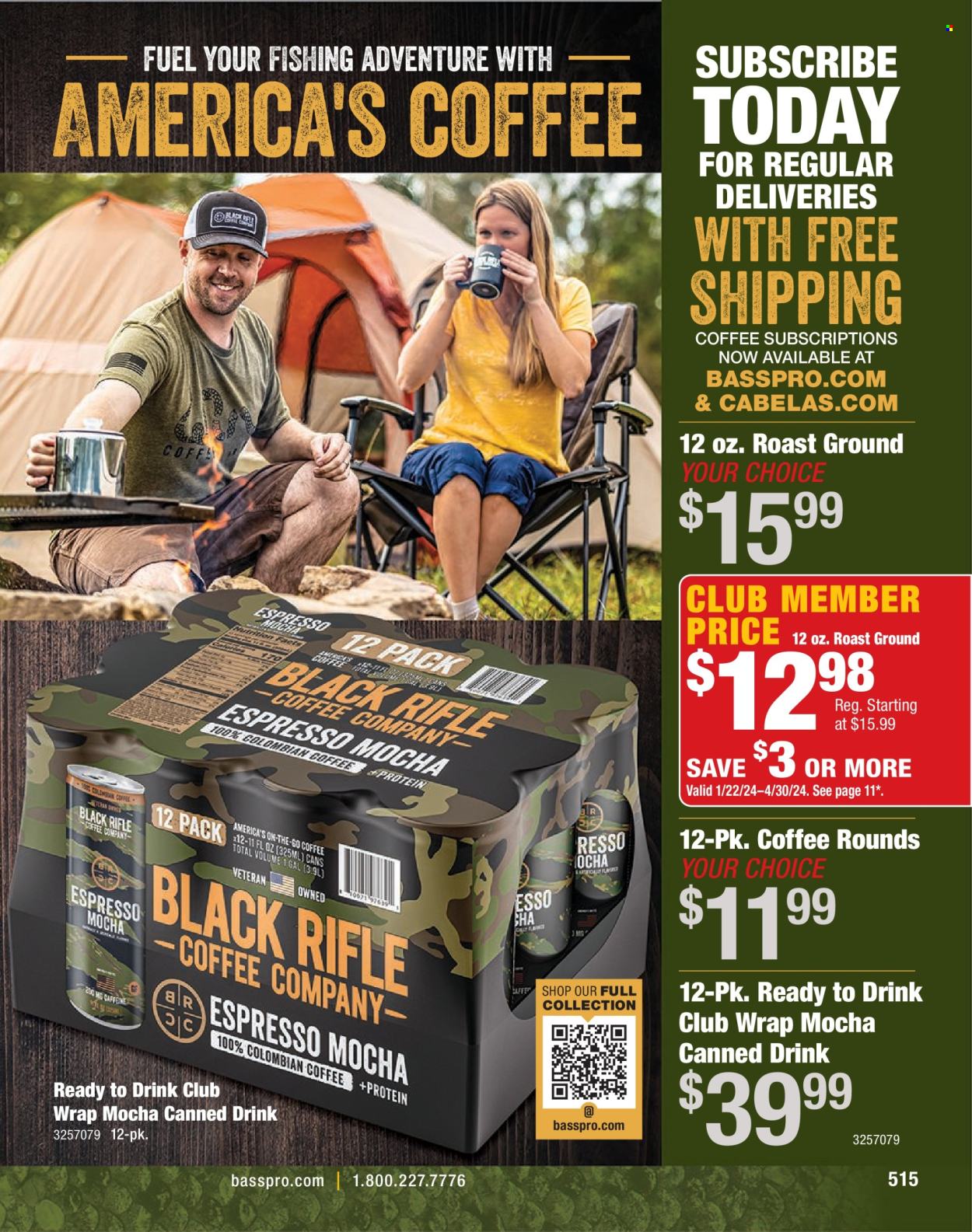 thumbnail - Bass Pro Shops Flyer - Sales products - coffee. Page 515.