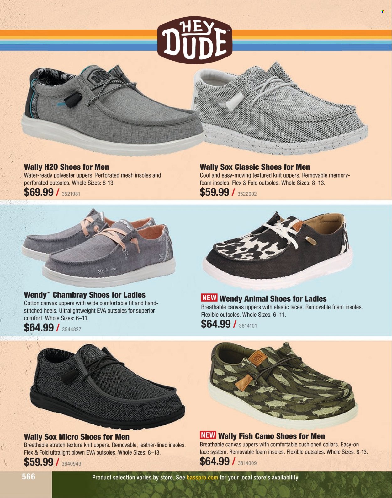 thumbnail - Bass Pro Shops Flyer - Sales products - shoes, heels. Page 566.