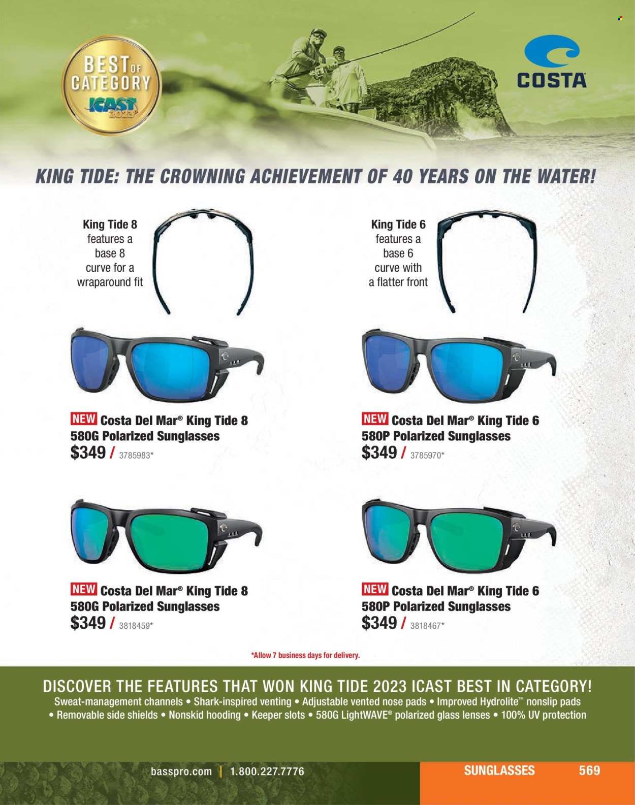 thumbnail - Bass Pro Shops Flyer - Sales products - lenses, sunglasses. Page 569.