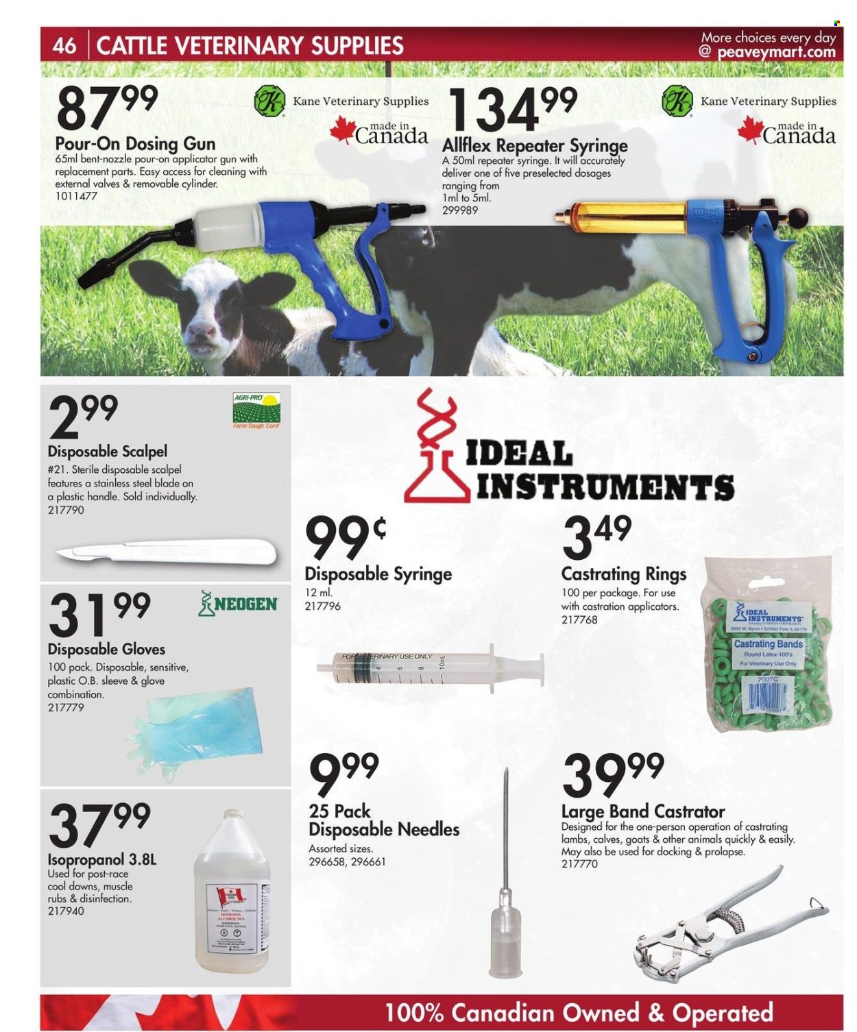 thumbnail - Peavey Mart Flyer - February 28, 2024 - April 30, 2024 - Sales products - gloves, disposable gloves, gun. Page 47.
