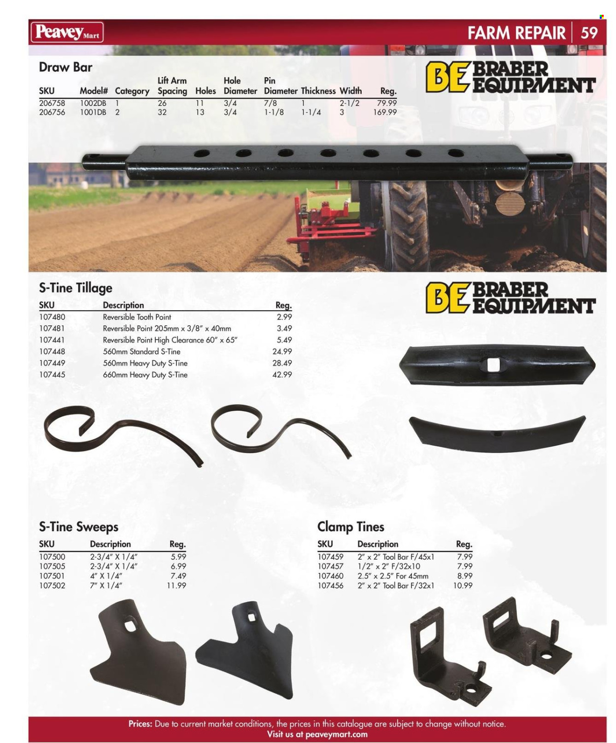thumbnail - Peavey Mart Flyer - February 28, 2024 - April 30, 2024 - Sales products - pin, clamp. Page 60.