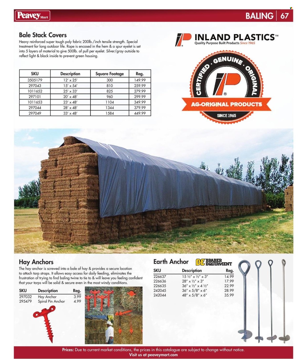 thumbnail - Peavey Mart Flyer - February 28, 2024 - April 30, 2024 - Sales products - rope, pin, tarps. Page 68.