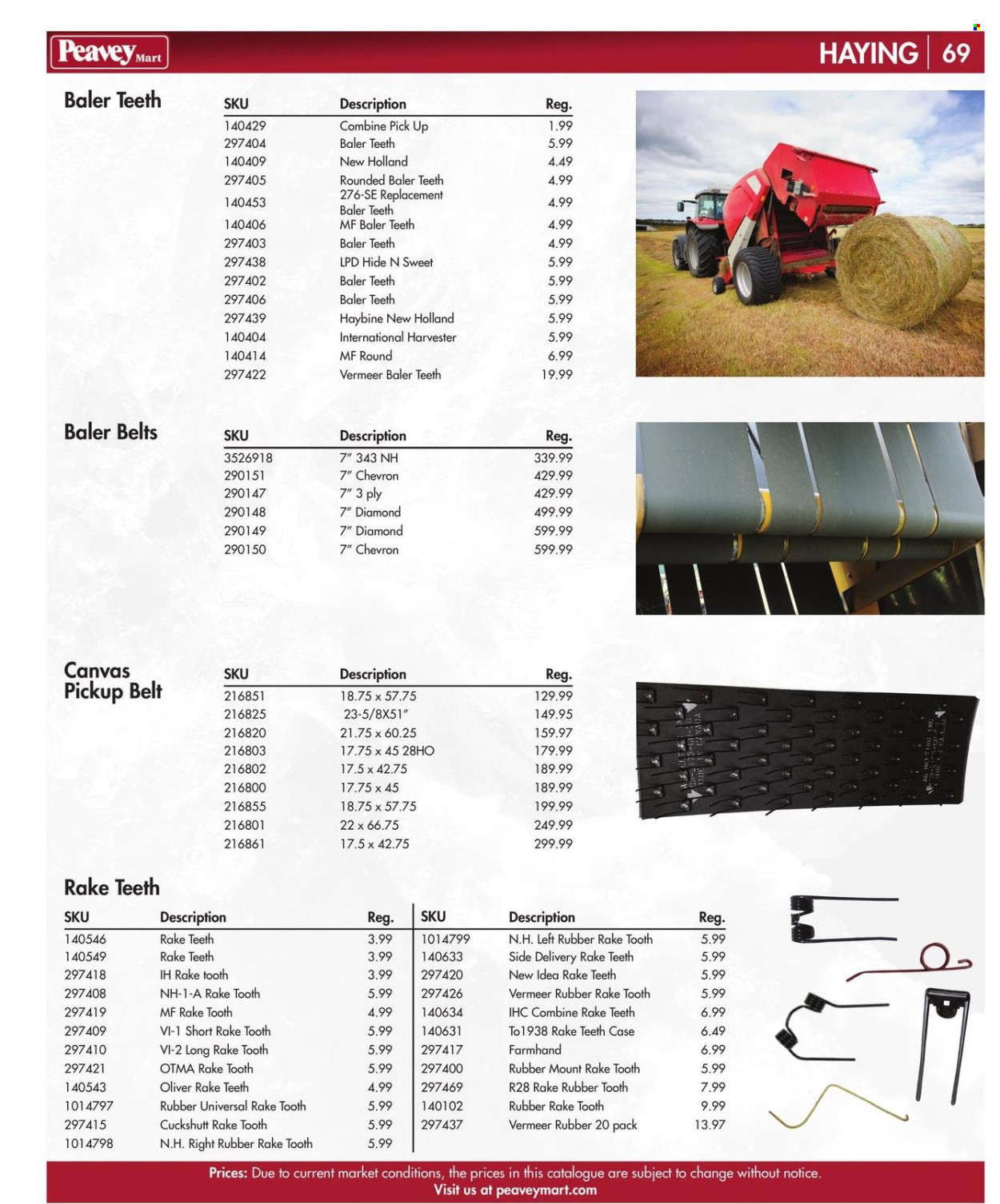 thumbnail - Peavey Mart Flyer - February 28, 2024 - April 30, 2024 - Sales products - eraser, canvas, belt, rake. Page 70.