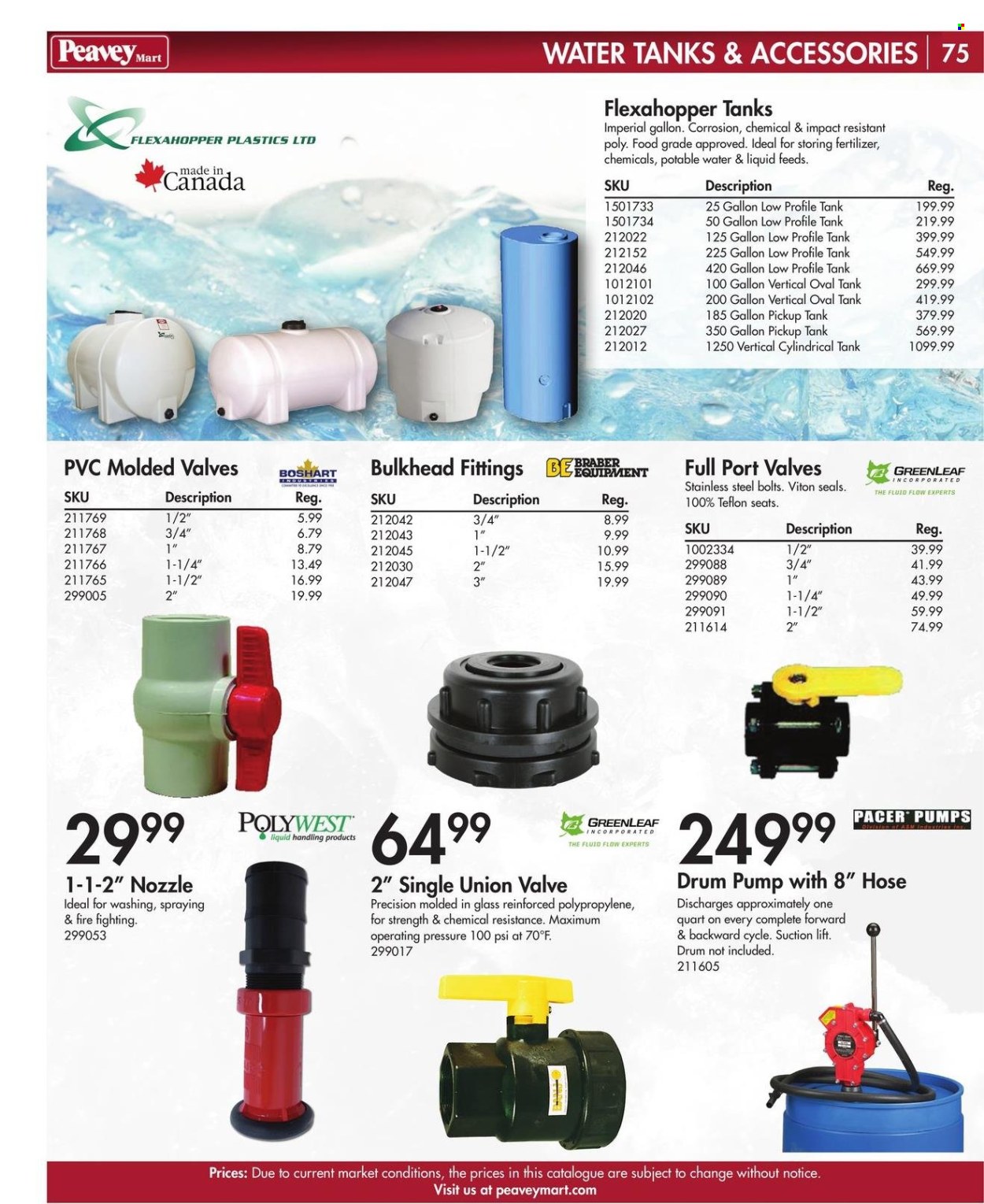 thumbnail - Peavey Mart Flyer - February 28, 2024 - April 30, 2024 - Sales products - gallon, tank, water tank, bolt, fertilizer. Page 76.