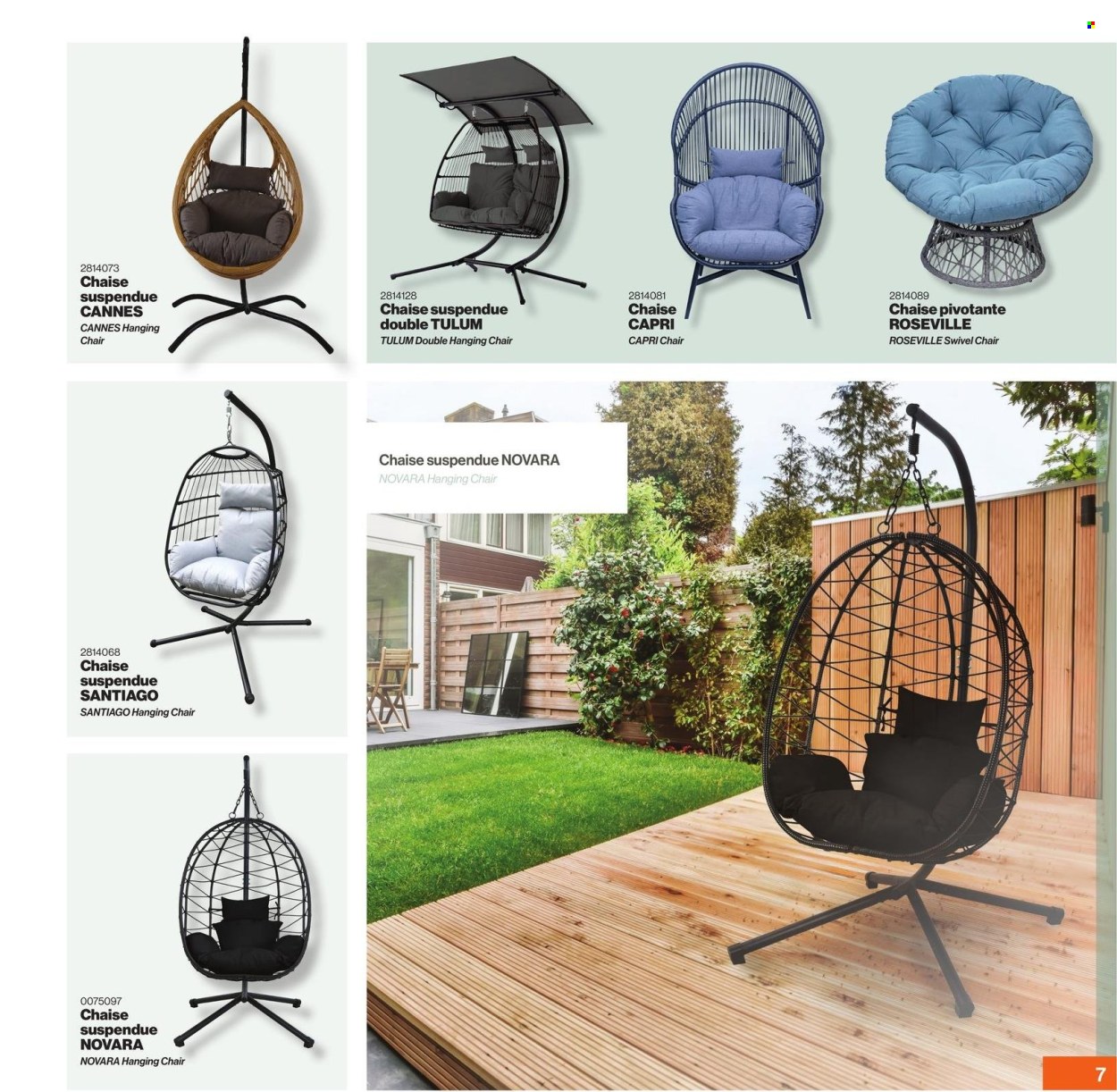 thumbnail - Patrick Morin Flyer - April 04, 2024 - July 31, 2024 - Sales products - swivel chair, hanging chair. Page 7.