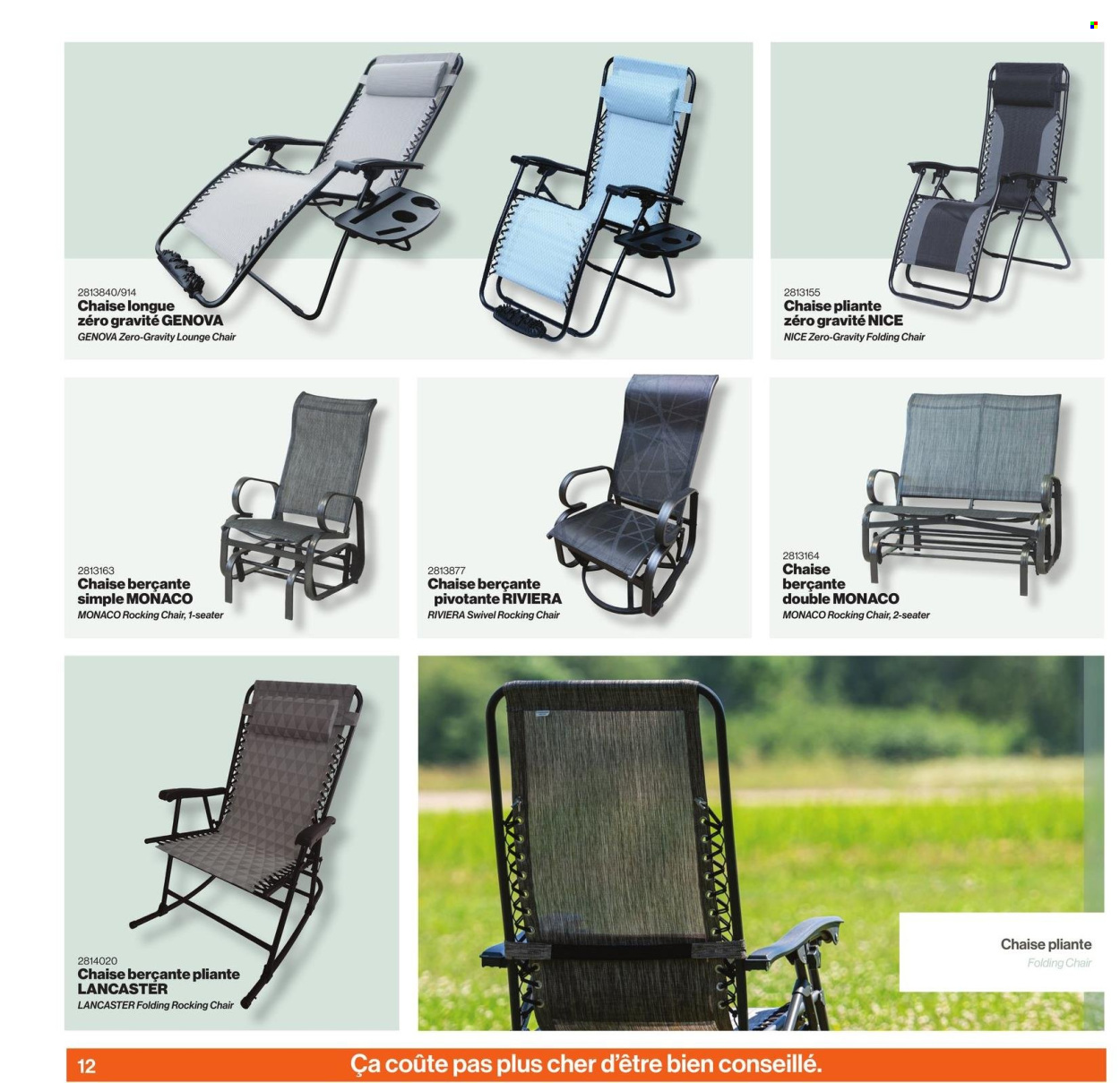 thumbnail - Patrick Morin Flyer - April 04, 2024 - July 31, 2024 - Sales products - chair, rocking chair, chaise longue, folding chair, lounger. Page 13.