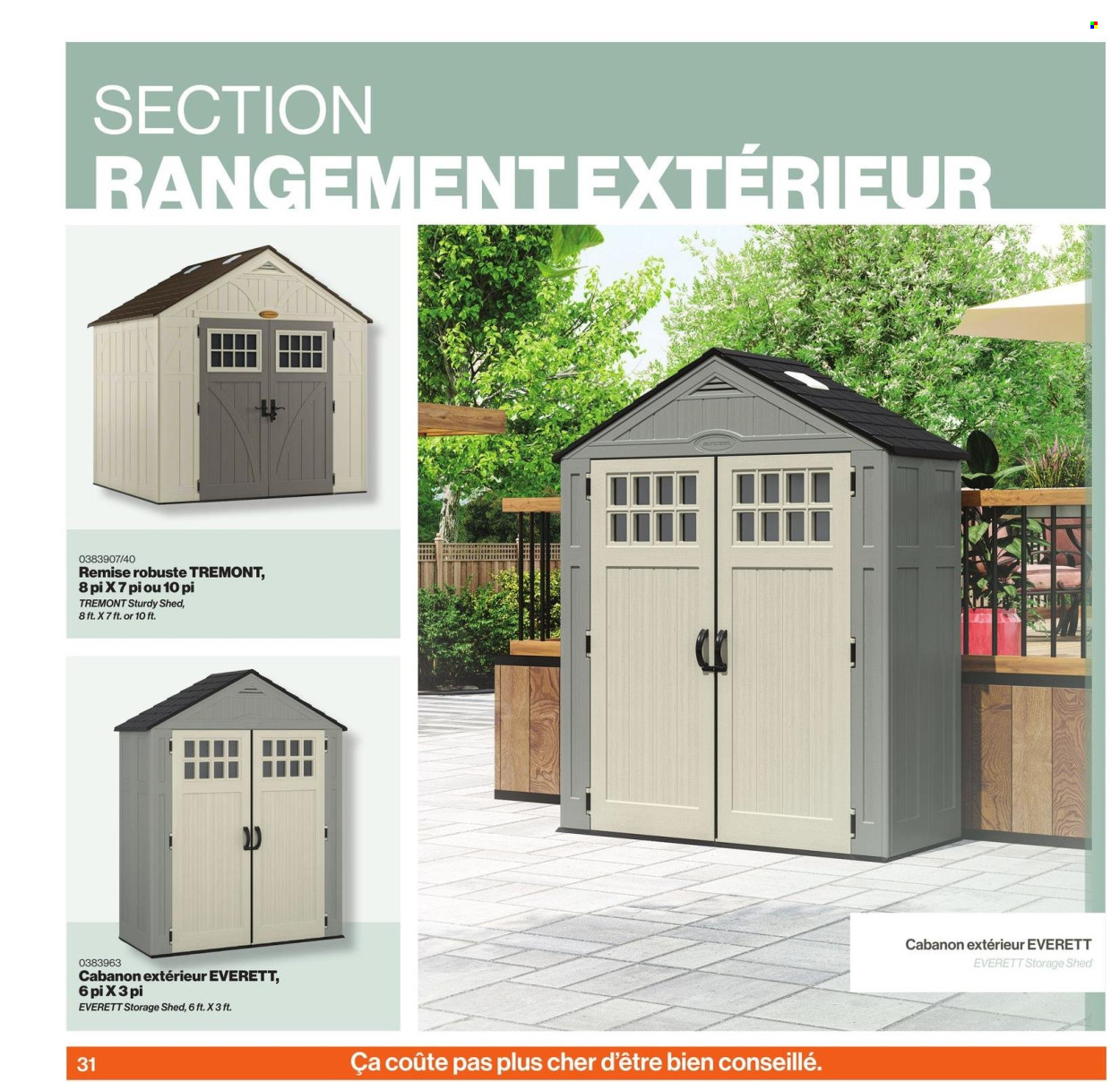 thumbnail - Patrick Morin Flyer - April 04, 2024 - July 31, 2024 - Sales products - storage shed, shed. Page 38.