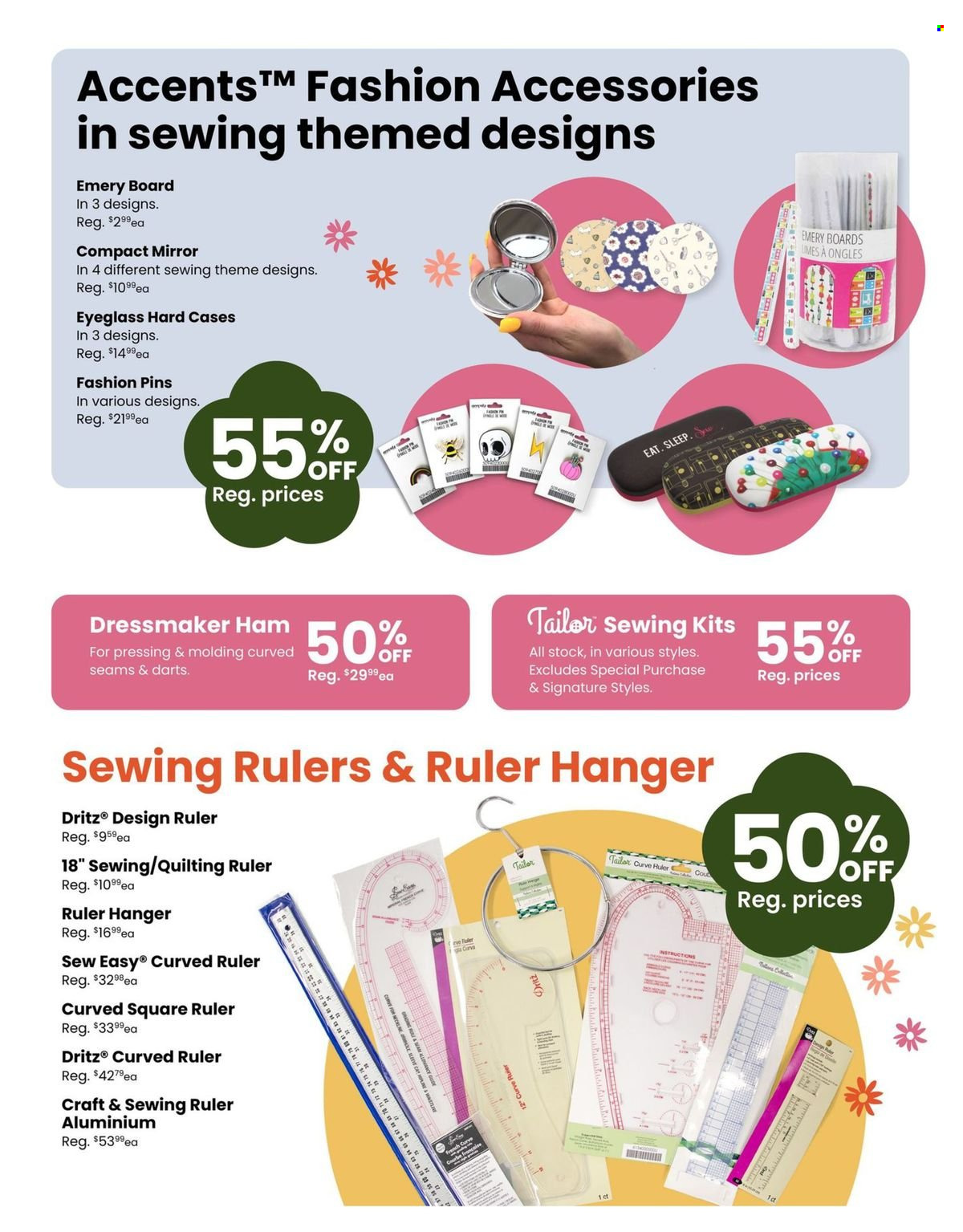 thumbnail - FABRICLAND Flyer - April 02, 2024 - April 30, 2024 - Sales products - pin, mirror. Page 8.
