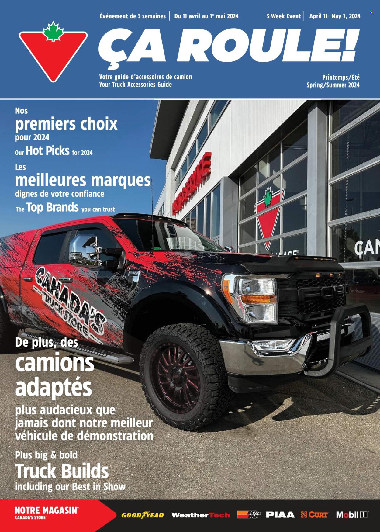 thumbnail - Canadian Tire Flyer - April 11, 2024 - May 01, 2024 - Sales products - Ace, Mobil. Page 1.