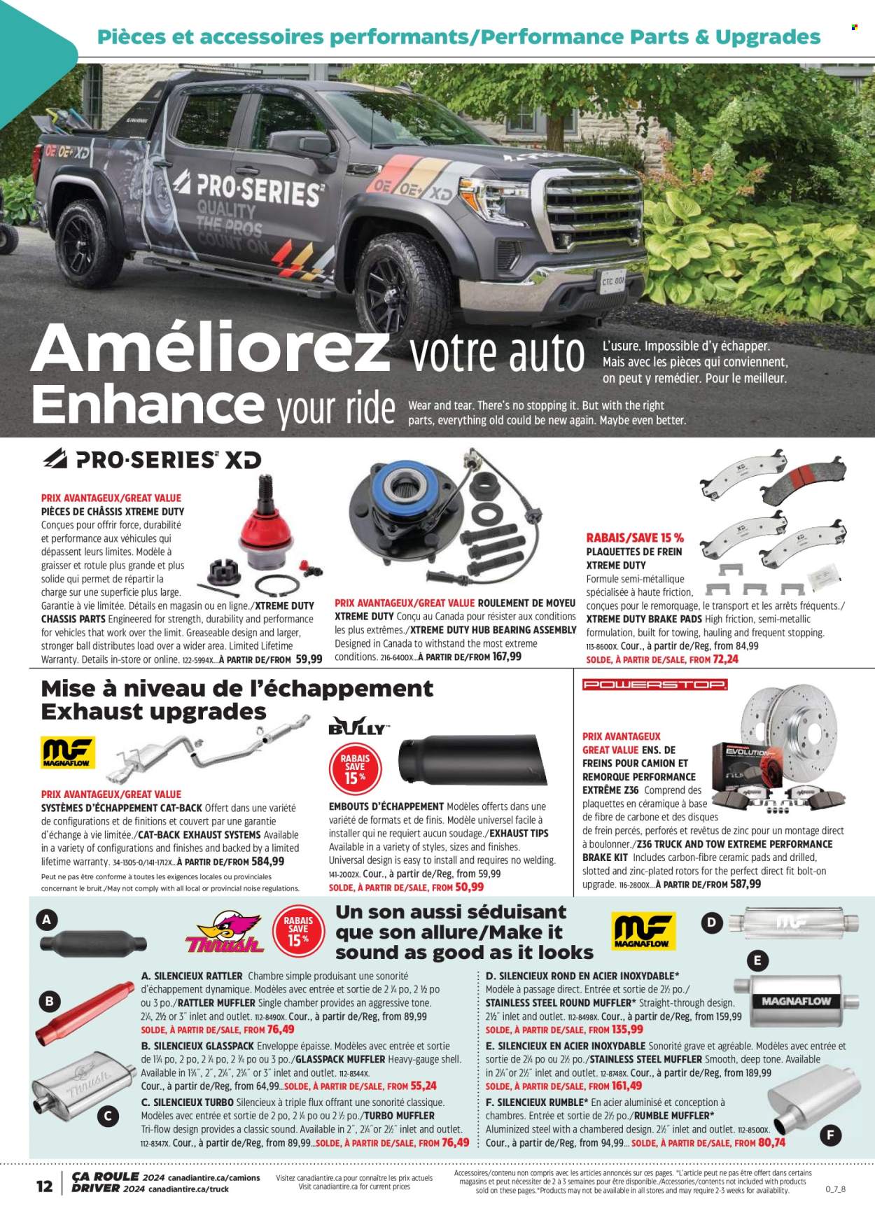 thumbnail - Canadian Tire Flyer - April 11, 2024 - May 01, 2024 - Sales products - pads, bolt, gauge, brake pad, Shell. Page 12.