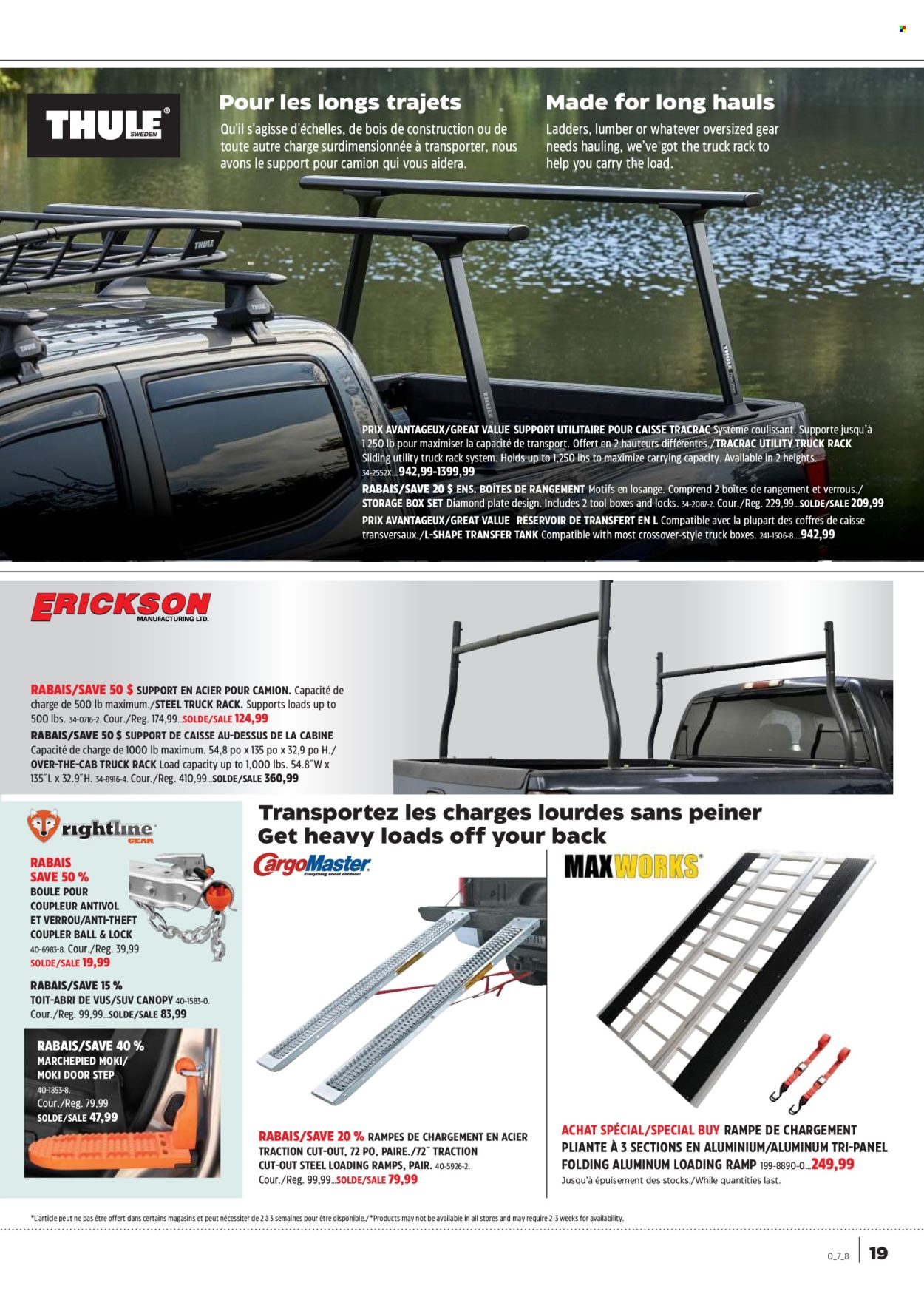 thumbnail - Canadian Tire Flyer - April 11, 2024 - May 01, 2024 - Sales products - plate, tank, tool box, car ramps. Page 19.