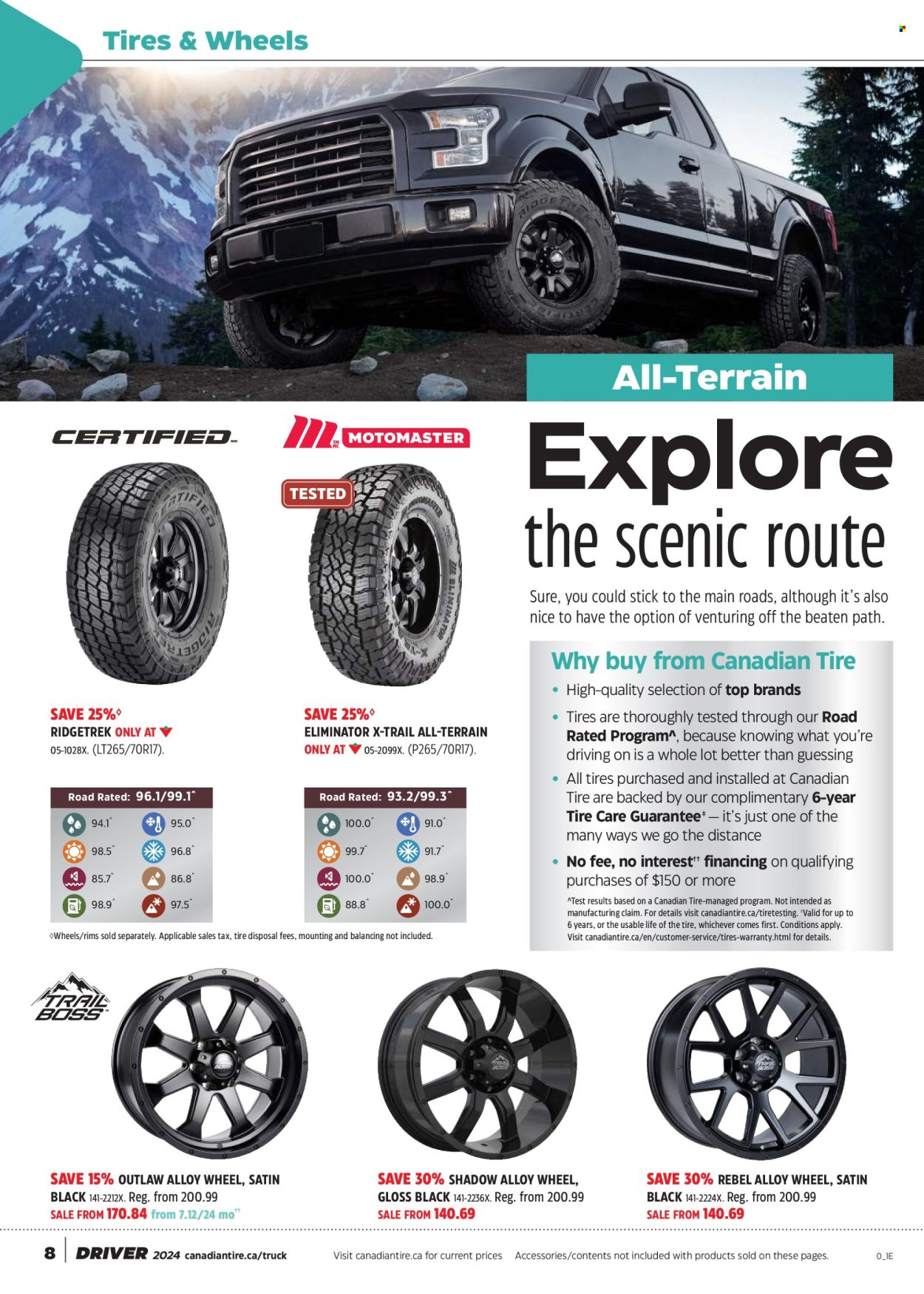 thumbnail - Canadian Tire Flyer - April 12, 2024 - June 02, 2024 - Sales products - tires. Page 8.