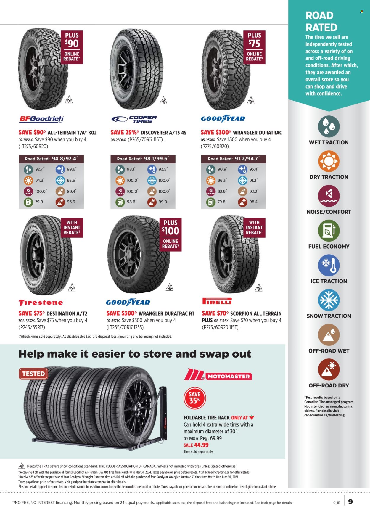 thumbnail - Canadian Tire Flyer - April 12, 2024 - June 02, 2024 - Sales products - eraser, Plus Plus, BF Goodrich, Goodyear. Page 9.