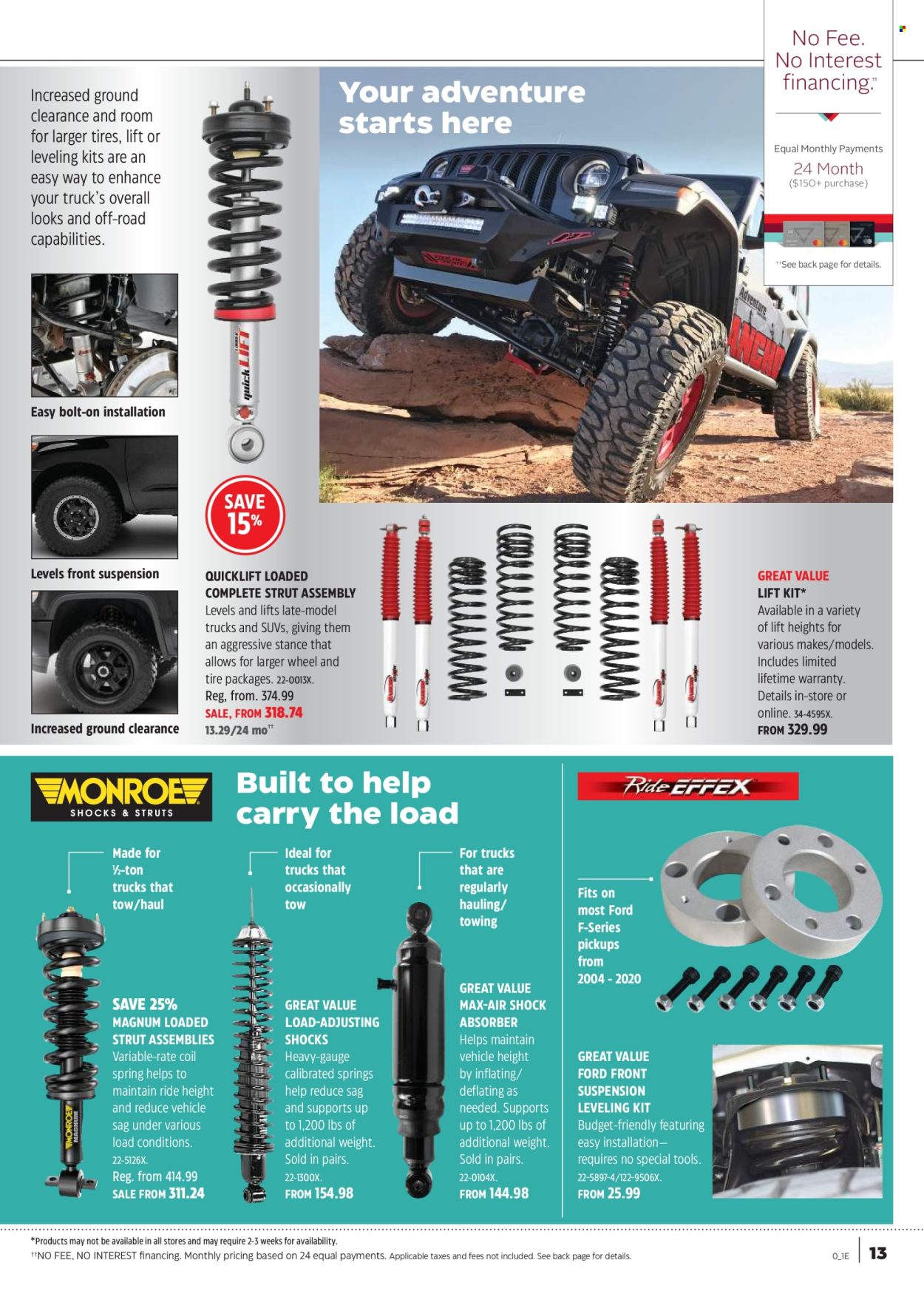 thumbnail - Canadian Tire Flyer - April 12, 2024 - June 02, 2024 - Sales products - vehicle, bolt, gauge, tires. Page 13.