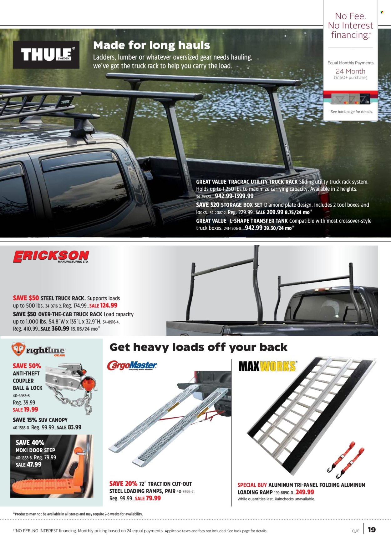 thumbnail - Canadian Tire Flyer - April 12, 2024 - June 02, 2024 - Sales products - plate, tank, tool box, car ramps. Page 19.