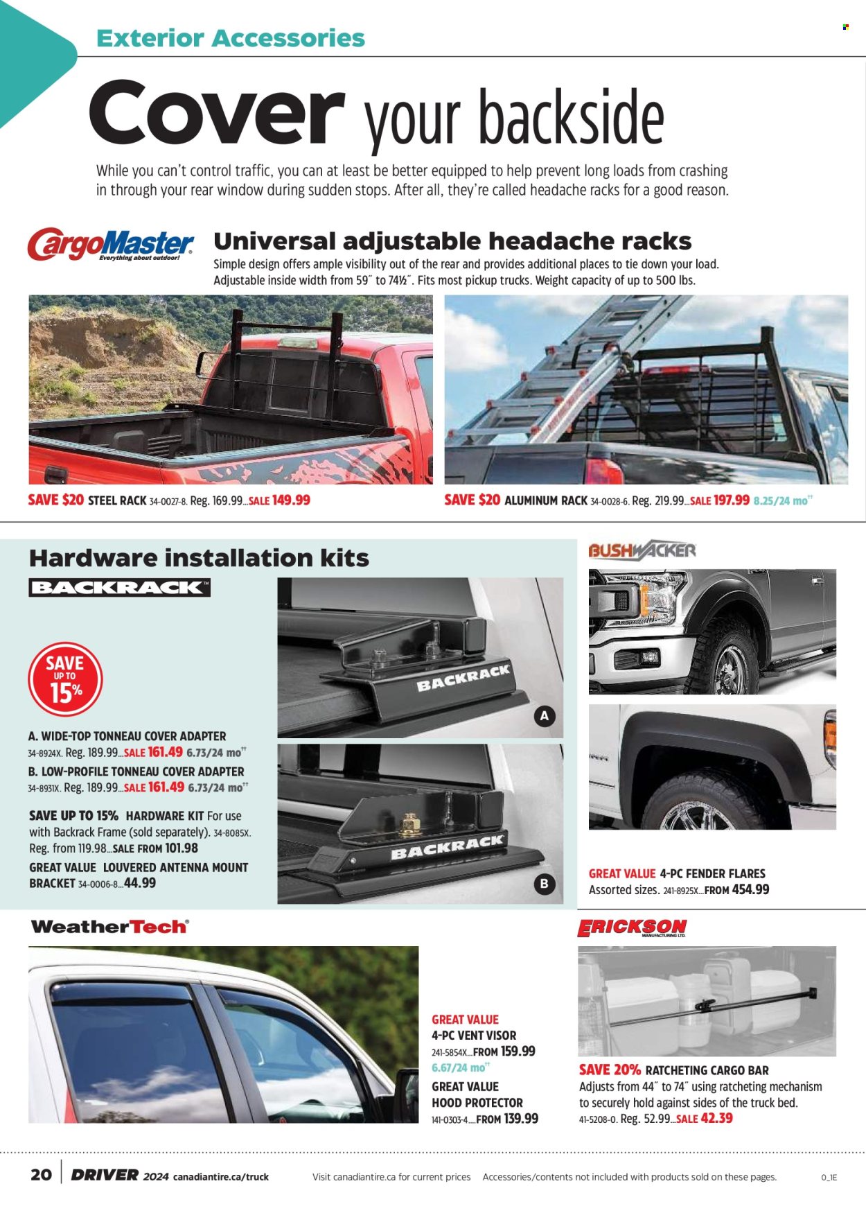 thumbnail - Canadian Tire Flyer - April 12, 2024 - June 02, 2024 - Sales products - antenna, adapter, bed, window. Page 20.