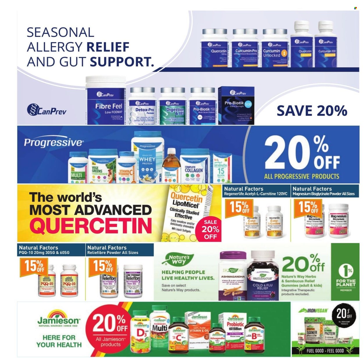 thumbnail - Healthy Planet Flyer - April 11, 2024 - May 08, 2024 - Sales products - gummies, herbs, oil, Cold & Flu, magnesium, probiotics, whey protein, allergy relief. Page 16.