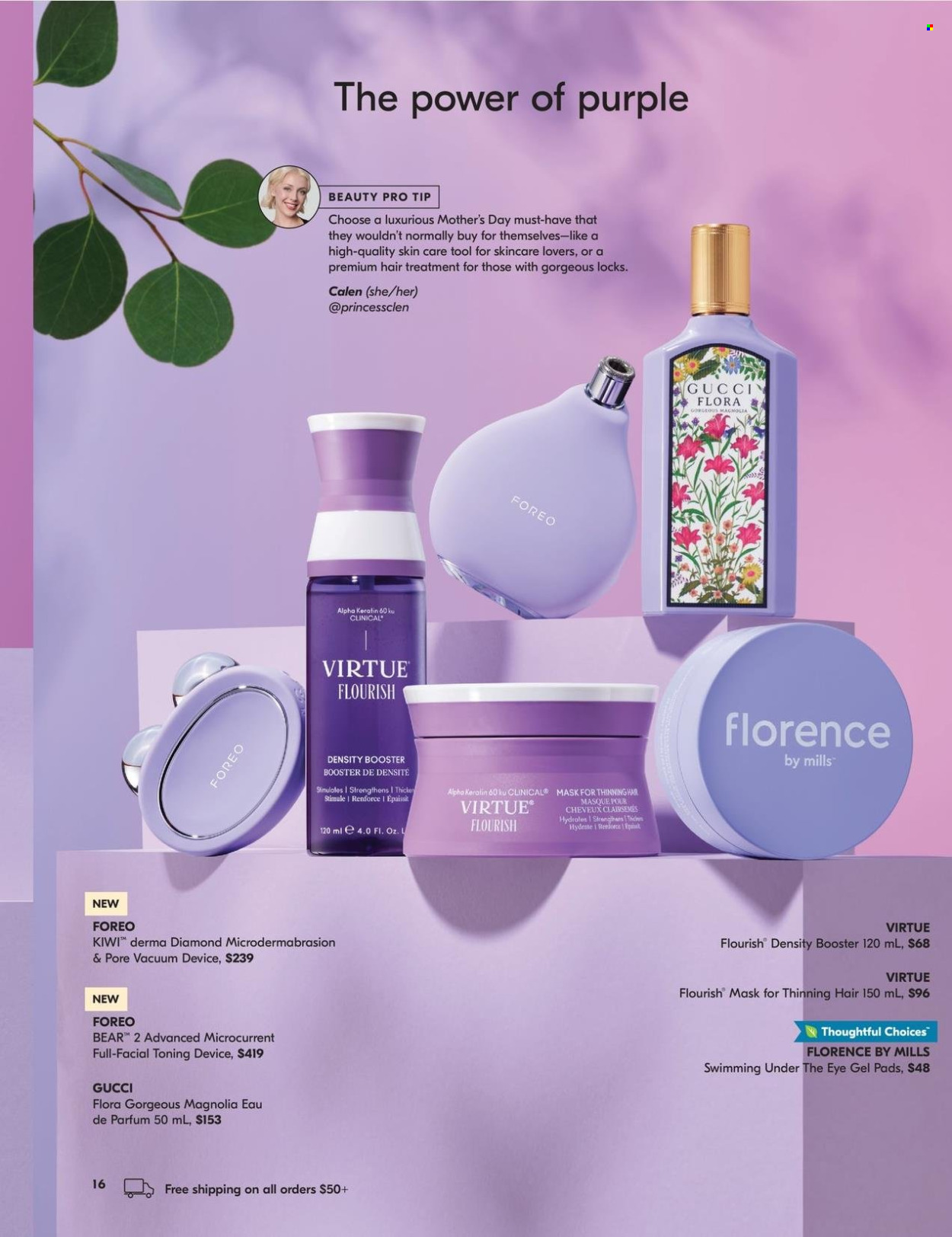 thumbnail - Pharmaprix Flyer - April 13, 2024 - May 12, 2024 - Sales products - pads, hair products, eye gel, skin care product, keratin, eau de parfum, Gucci, skin care tool. Page 16.