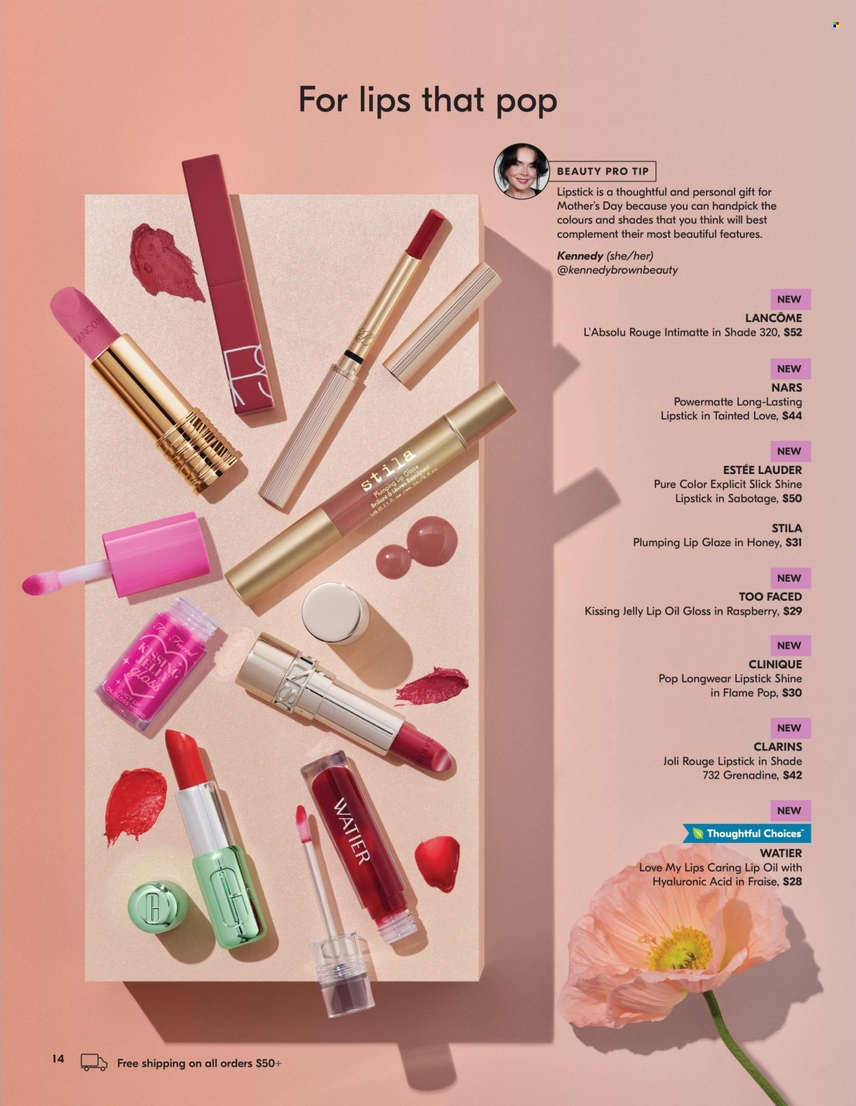 thumbnail - Shoppers Drug Mart Flyer - April 13, 2024 - May 12, 2024 - Sales products - grenadine, lipstick, honey, lip gloss, jelly, lip balm, Clinique, Lancôme, Estée Lauder. Page 14.