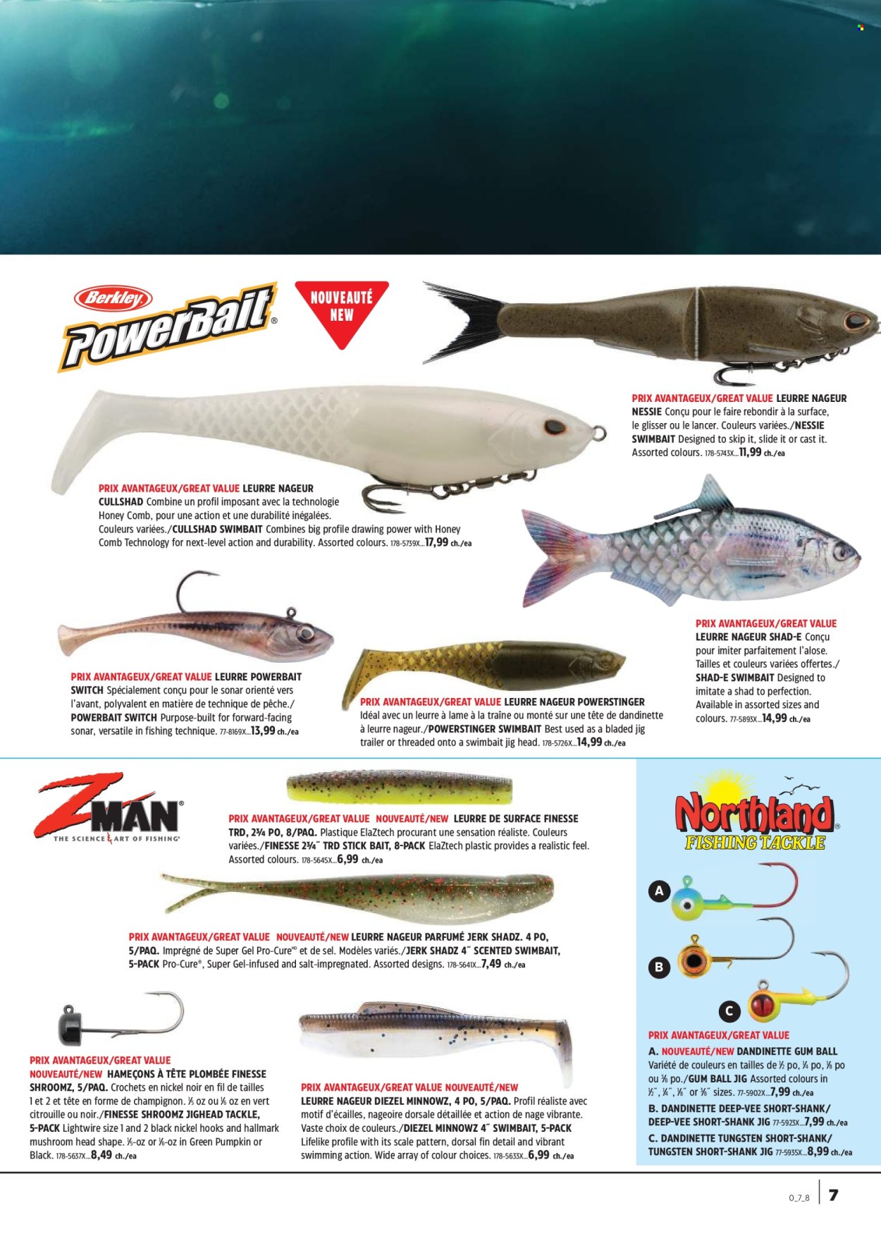 thumbnail - Canadian Tire Flyer - April 18, 2024 - May 08, 2024 - Sales products - scale, hook, sonar, jig, switch. Page 7.