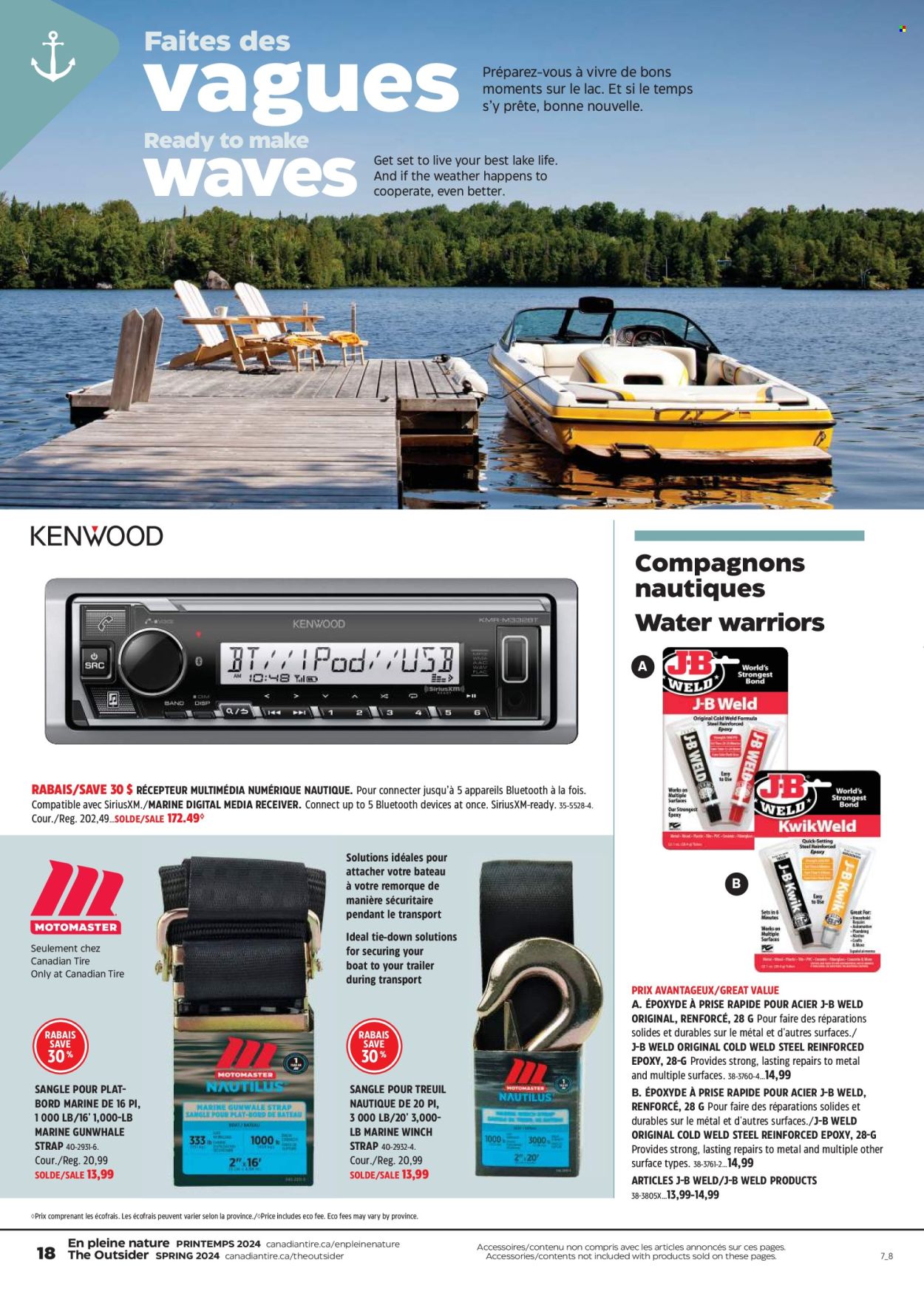 thumbnail - Canadian Tire Flyer - April 18, 2024 - May 08, 2024 - Sales products - Moments, trailer, receiver, strap. Page 18.