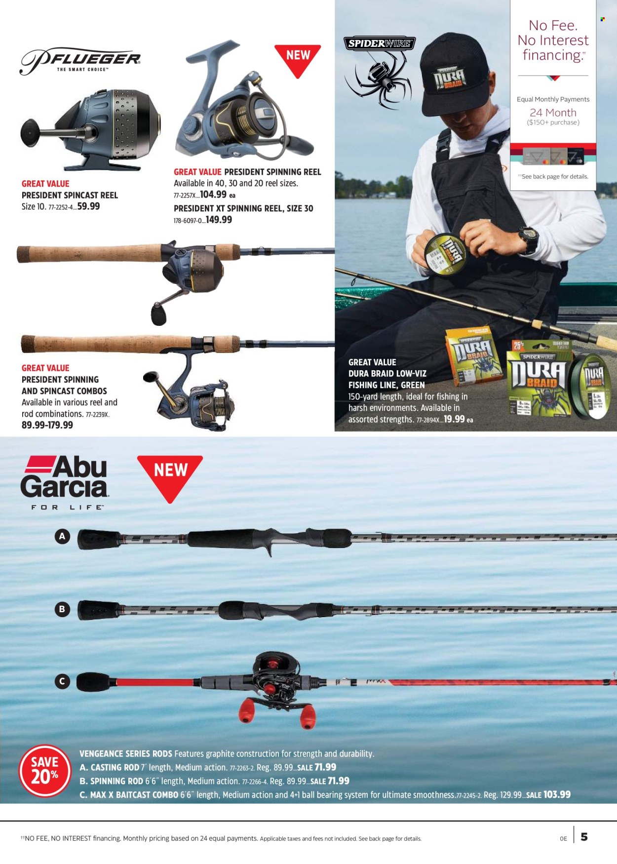 thumbnail - Canadian Tire Flyer - April 18, 2024 - May 09, 2024 - Sales products - baitcast combo, reel, spinning reel. Page 5.