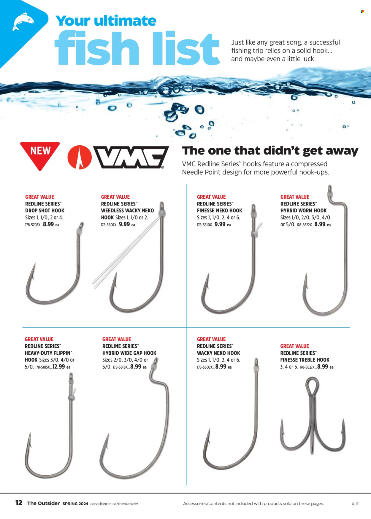 thumbnail - Canadian Tire Flyer - April 18, 2024 - May 09, 2024 - Sales products - hook, fish. Page 12.