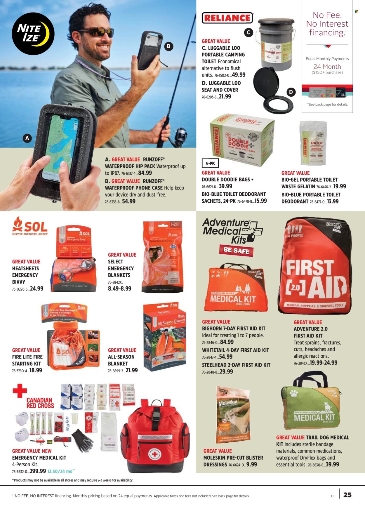 thumbnail - Canadian Tire Flyer - April 18, 2024 - May 09, 2024 - Sales products - blanket, smartphone accessories, first aid kit, bandage. Page 25.