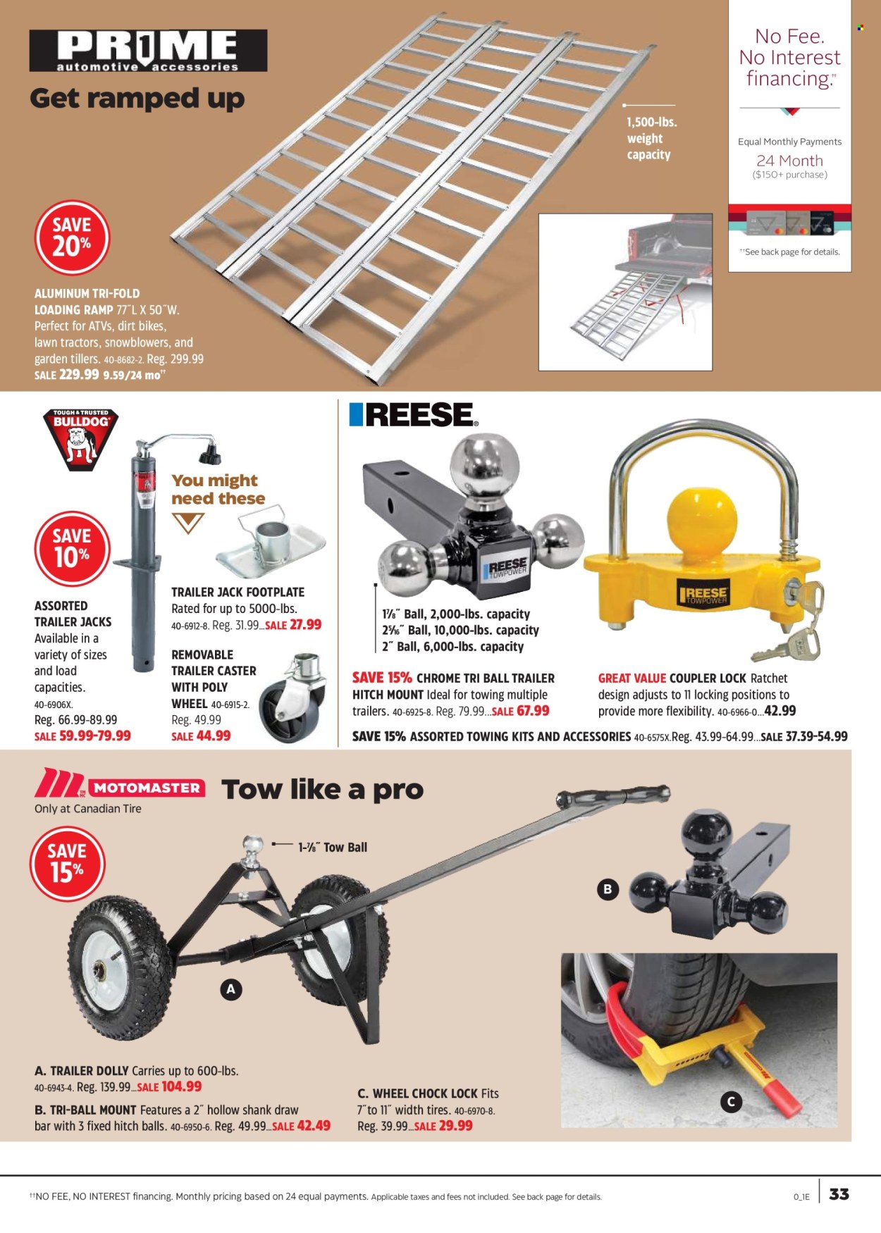 thumbnail - Canadian Tire Flyer - April 18, 2024 - May 09, 2024 - Sales products - hand tools, tires. Page 33.