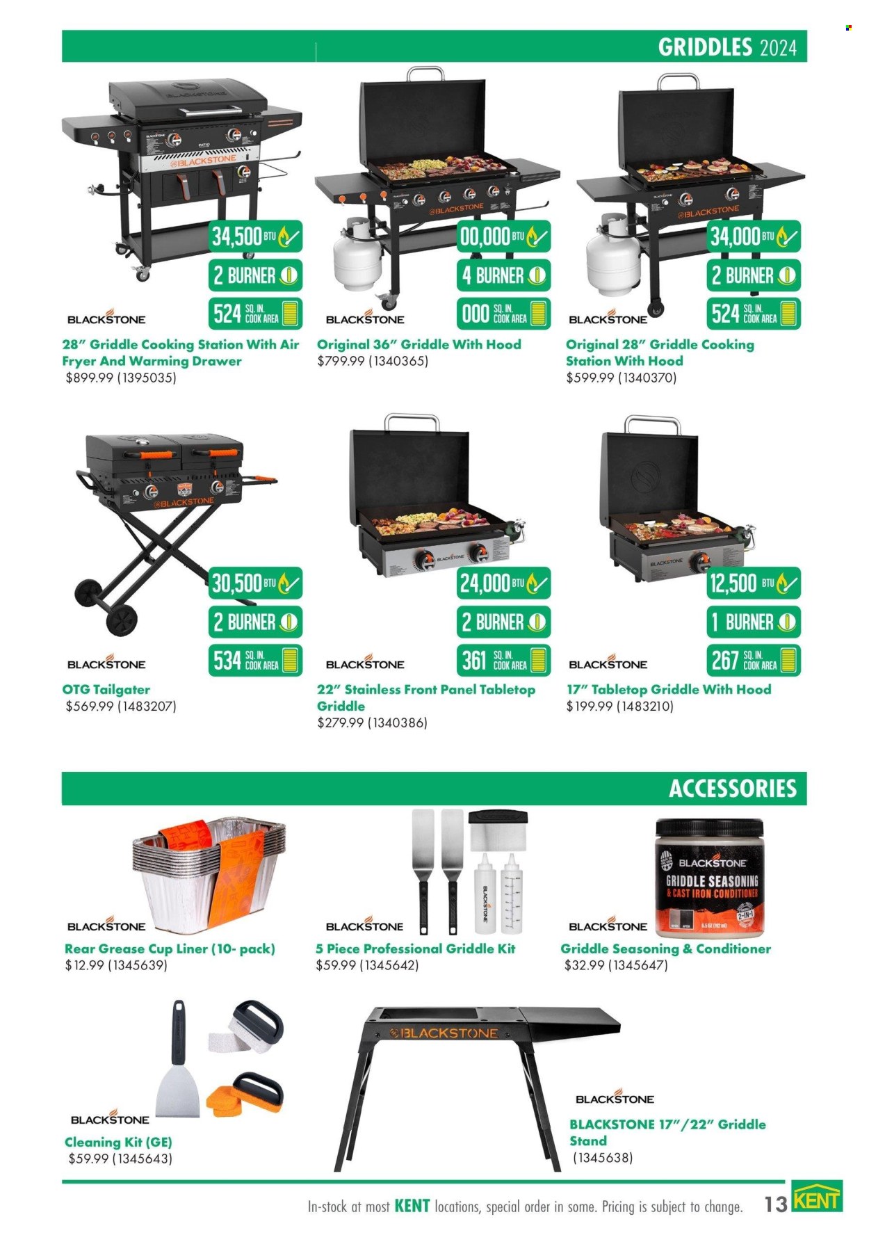 thumbnail - Kent Flyer - April 18, 2024 - May 29, 2024 - Sales products - spice, seasoning, cleaning set, cup, cooking station, griddle. Page 13.