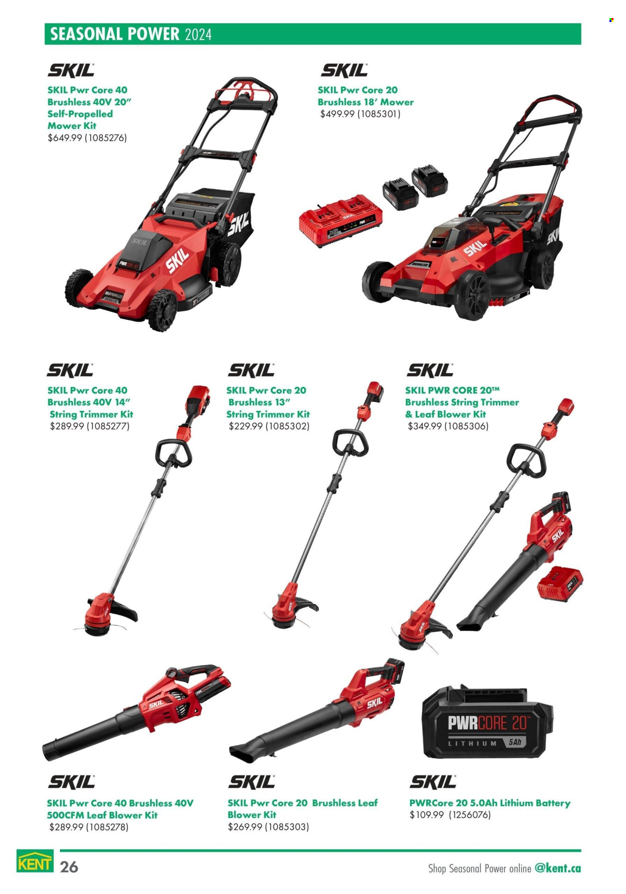 thumbnail - Kent Flyer - April 18, 2024 - May 29, 2024 - Sales products - trimmer, leaf blower, string trimmer, lawn mower, blower. Page 26.