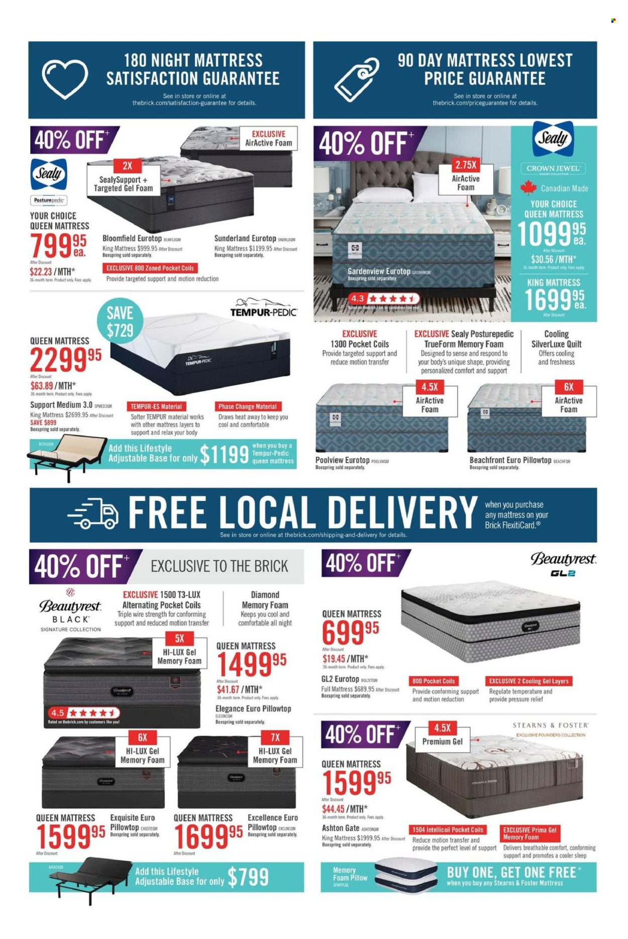 thumbnail - The Brick Flyer - April 16, 2024 - May 01, 2024 - Sales products - pillow, quilt, foam pillow, mattress. Page 17.