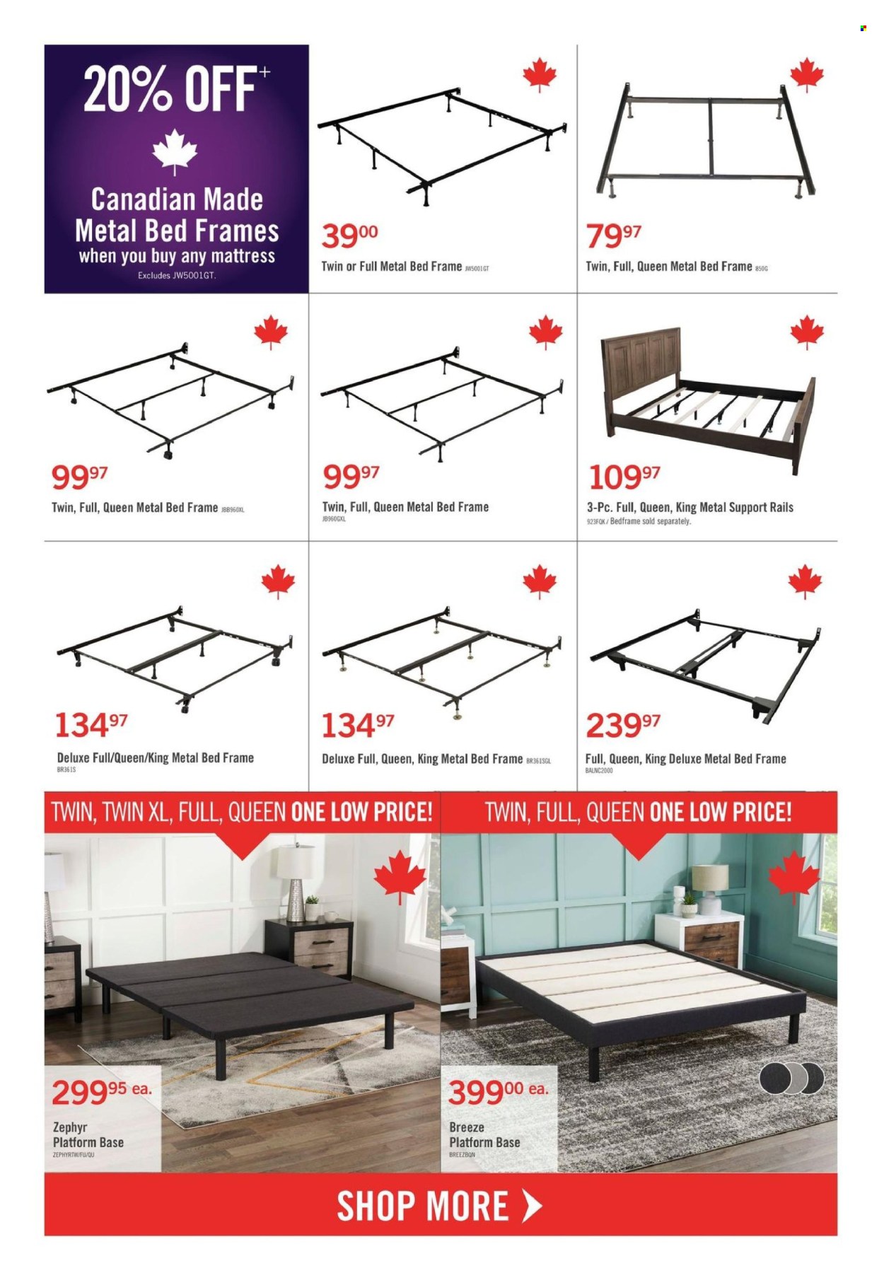 thumbnail - The Brick Flyer - April 16, 2024 - May 01, 2024 - Sales products - metal bed, bed frame, mattress. Page 10.