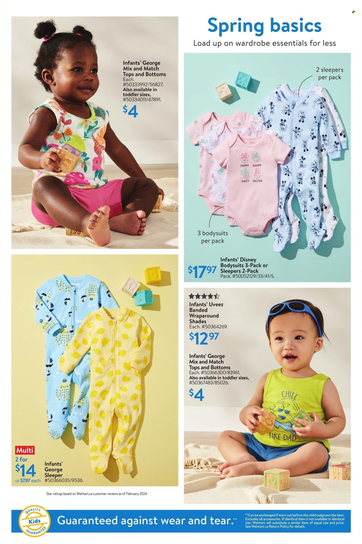 thumbnail - Walmart Flyer - April 18, 2024 - May 01, 2024 - Sales products - Disney, bodysuit, shades. Page 4.