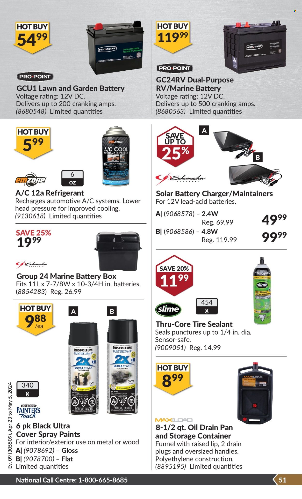thumbnail - Princess Auto Flyer - April 23, 2024 - May 05, 2024 - Sales products - plug, container, battery charger, battery box, refrigerant. Page 54.