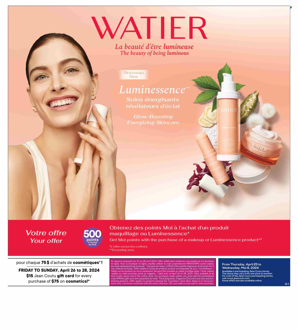 thumbnail - Jean Coutu Flyer - April 25, 2024 - May 08, 2024 - Sales products - night cream, Eclat, fragrance, makeup, label. Page 3.