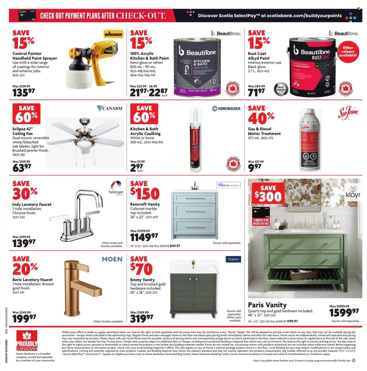 thumbnail - Home Hardware Building Centre Flyer - April 25, 2024 - May 08, 2024 - Sales products - ceiling fan, vanity, paint sprayer, Eclipse. Page 10.