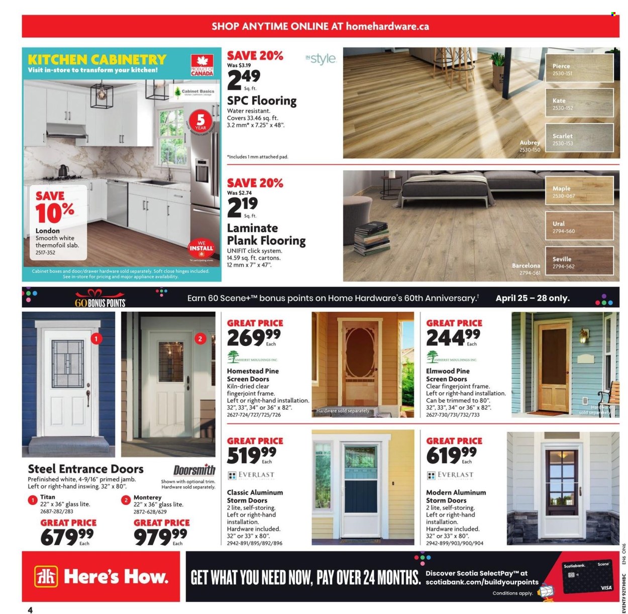 thumbnail - Home Hardware Building Centre Flyer - April 25, 2024 - May 08, 2024 - Sales products - cabinet, flooring. Page 11.