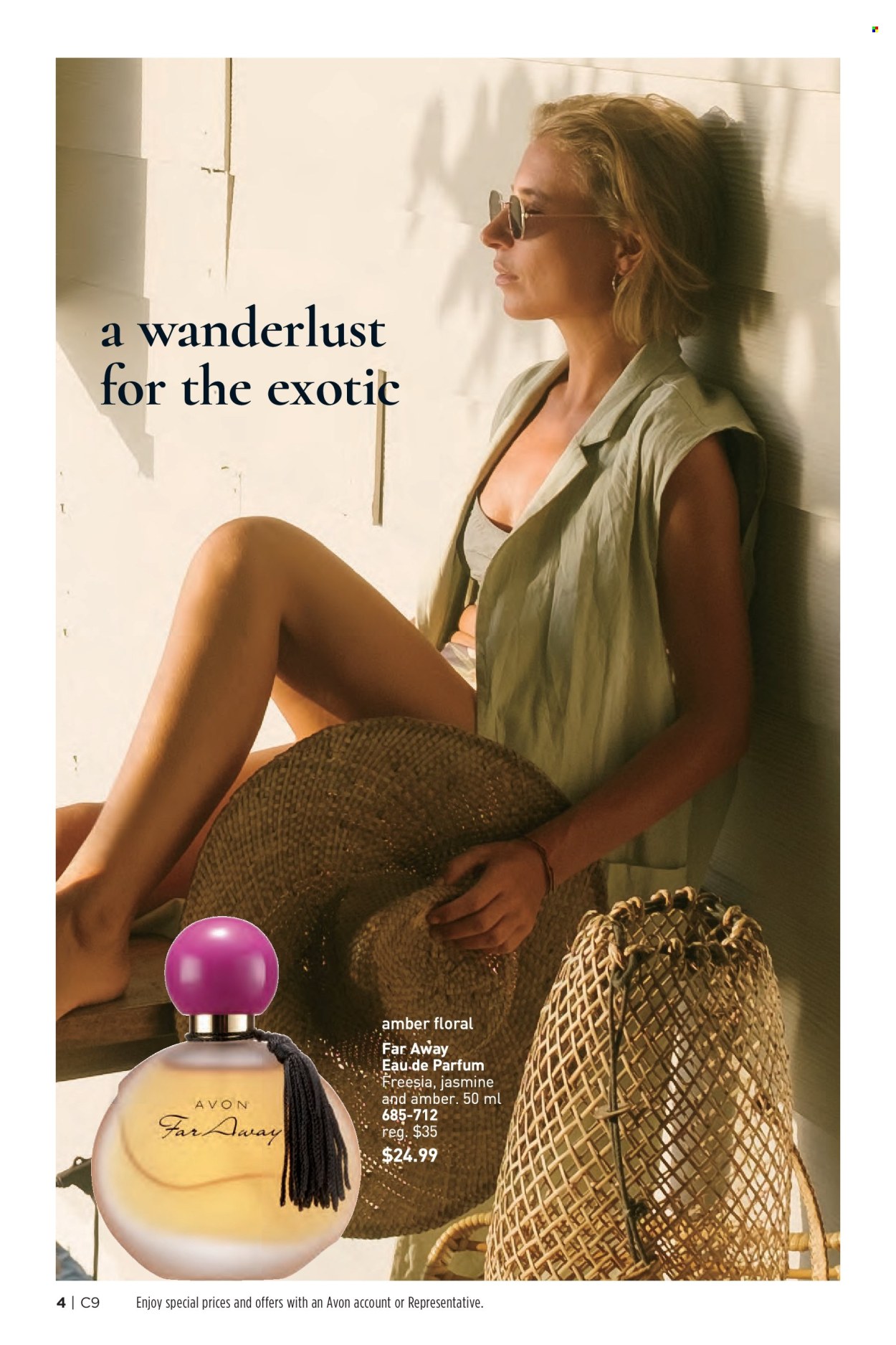 thumbnail - Avon Flyer - Sales products - Avon, eau de parfum, far away. Page 4.